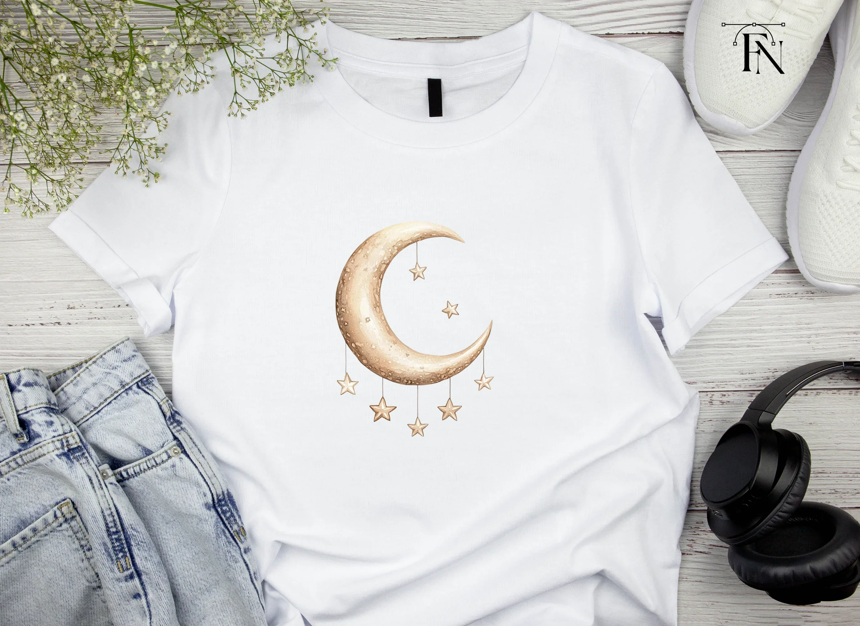 Moon and Stars Clipart Bundle - Image 5