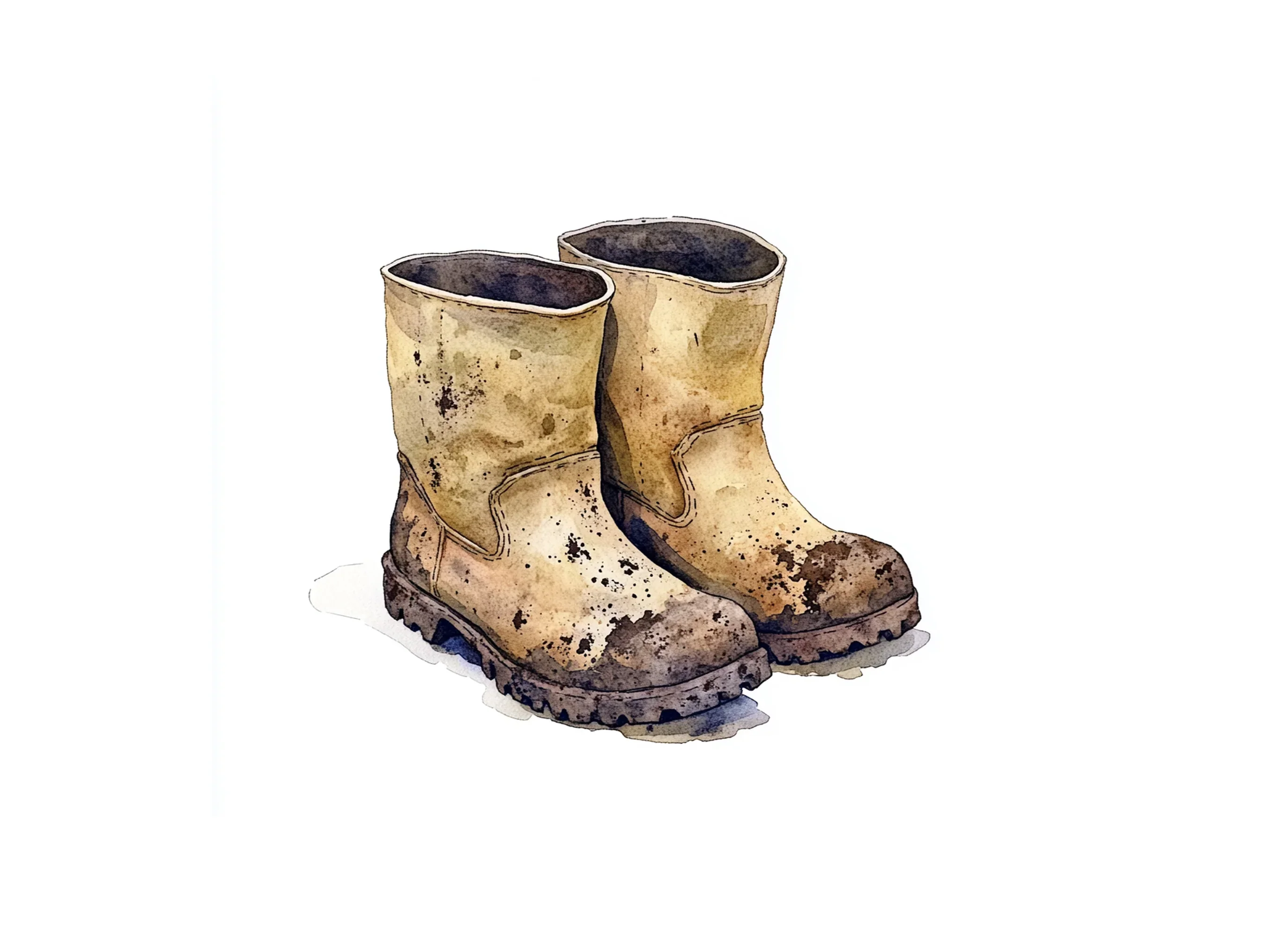 Muddy Work Boots Clipart Bundle - Image 2