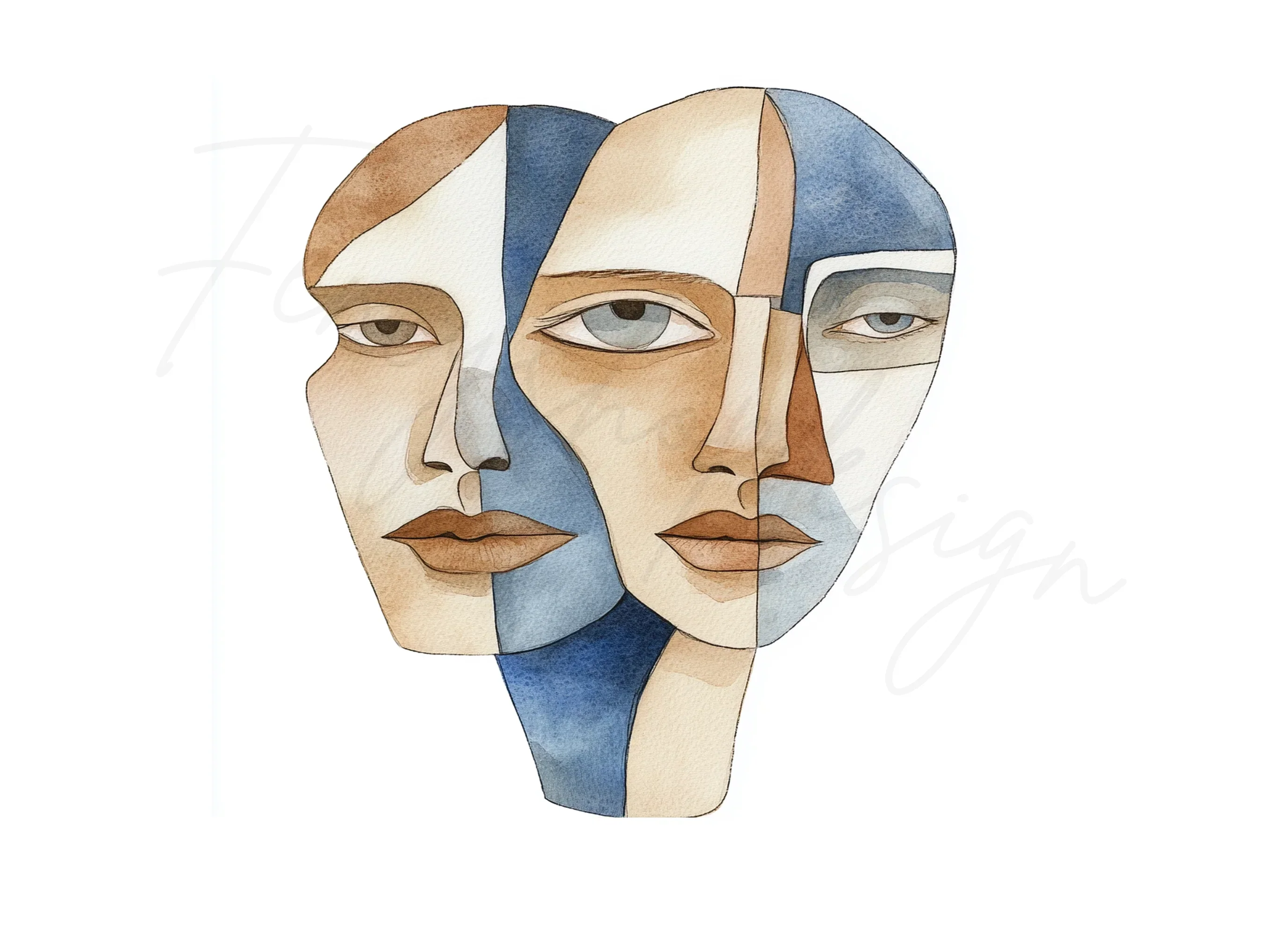 Multi Face Abstract Clipart Bundle - Image 3