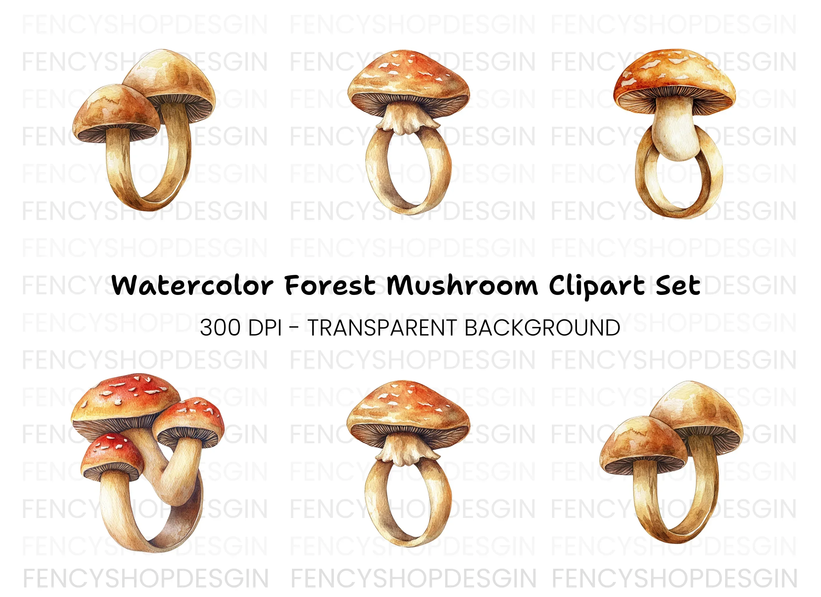 Mushroom Clipart Bundle