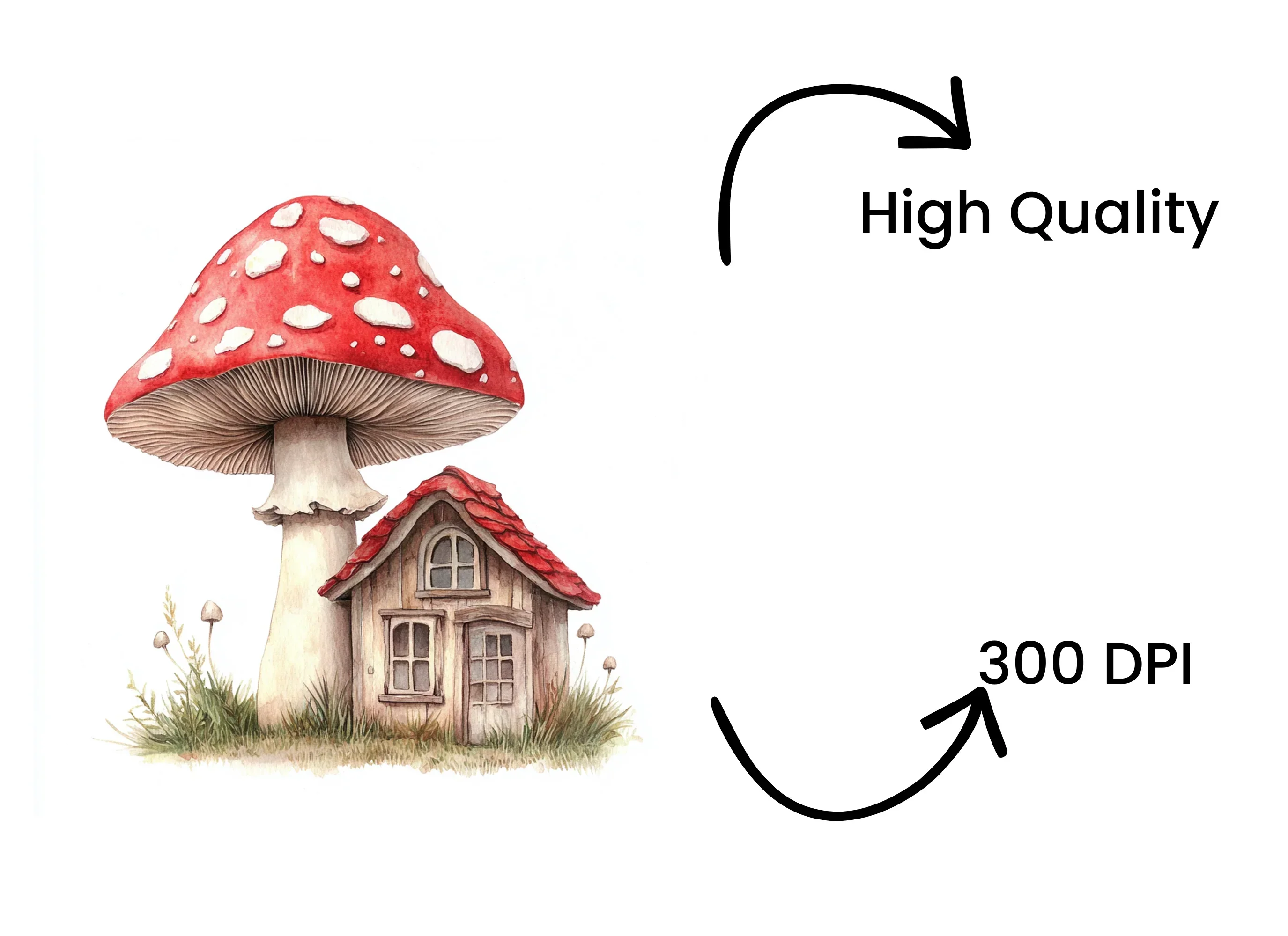 Mushroom House Clipart Bundle - Image 4