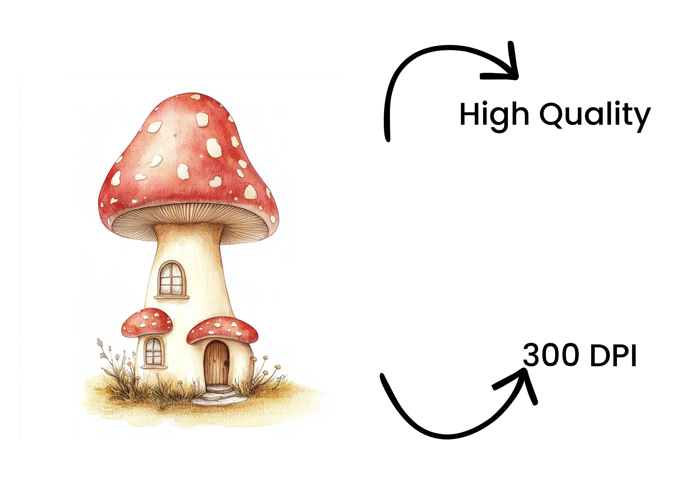Mushroom Houses Clipart Bundle - Image 4