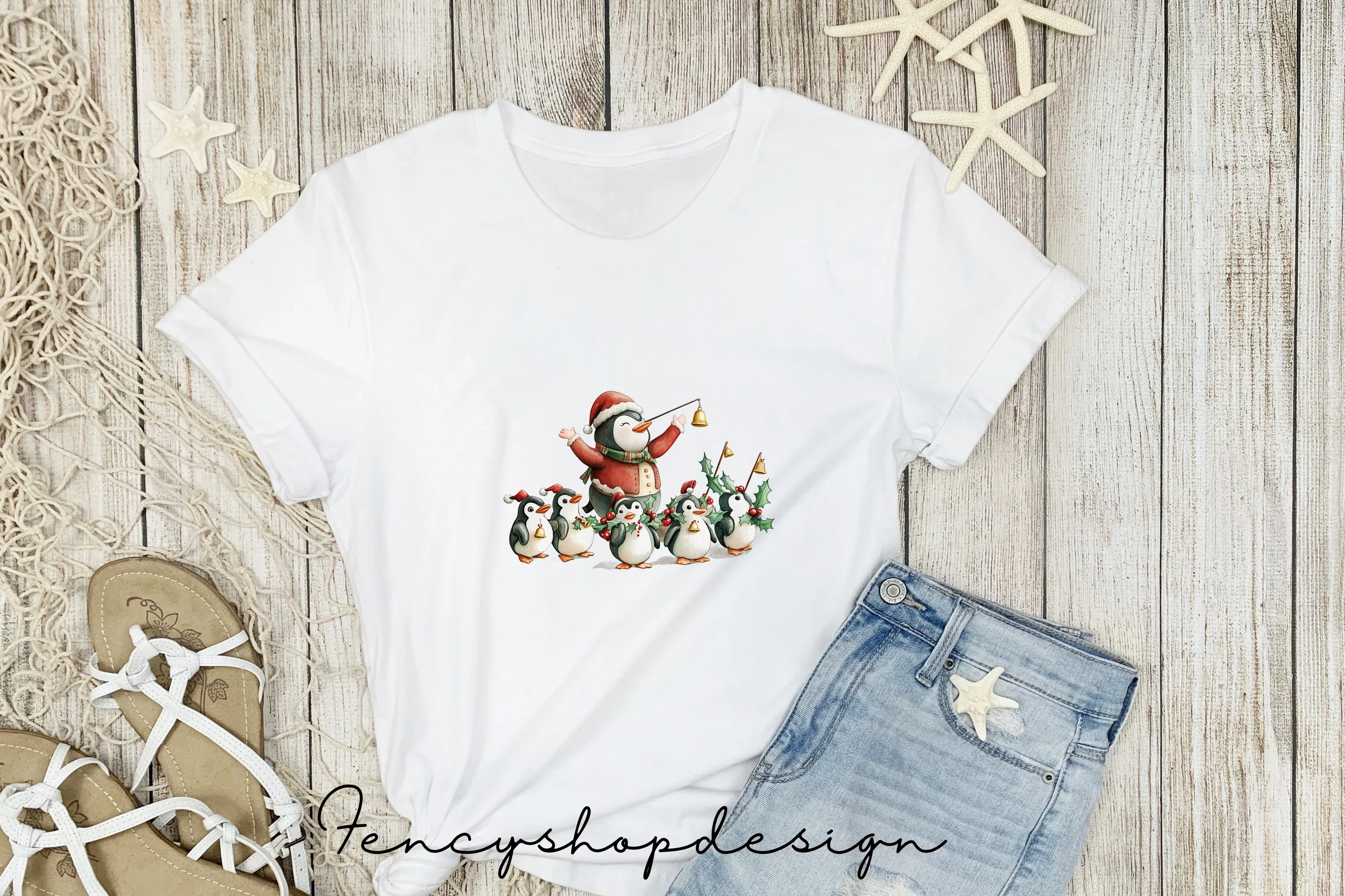 Musical Christmas Penguin Clipart Bundle - Image 3