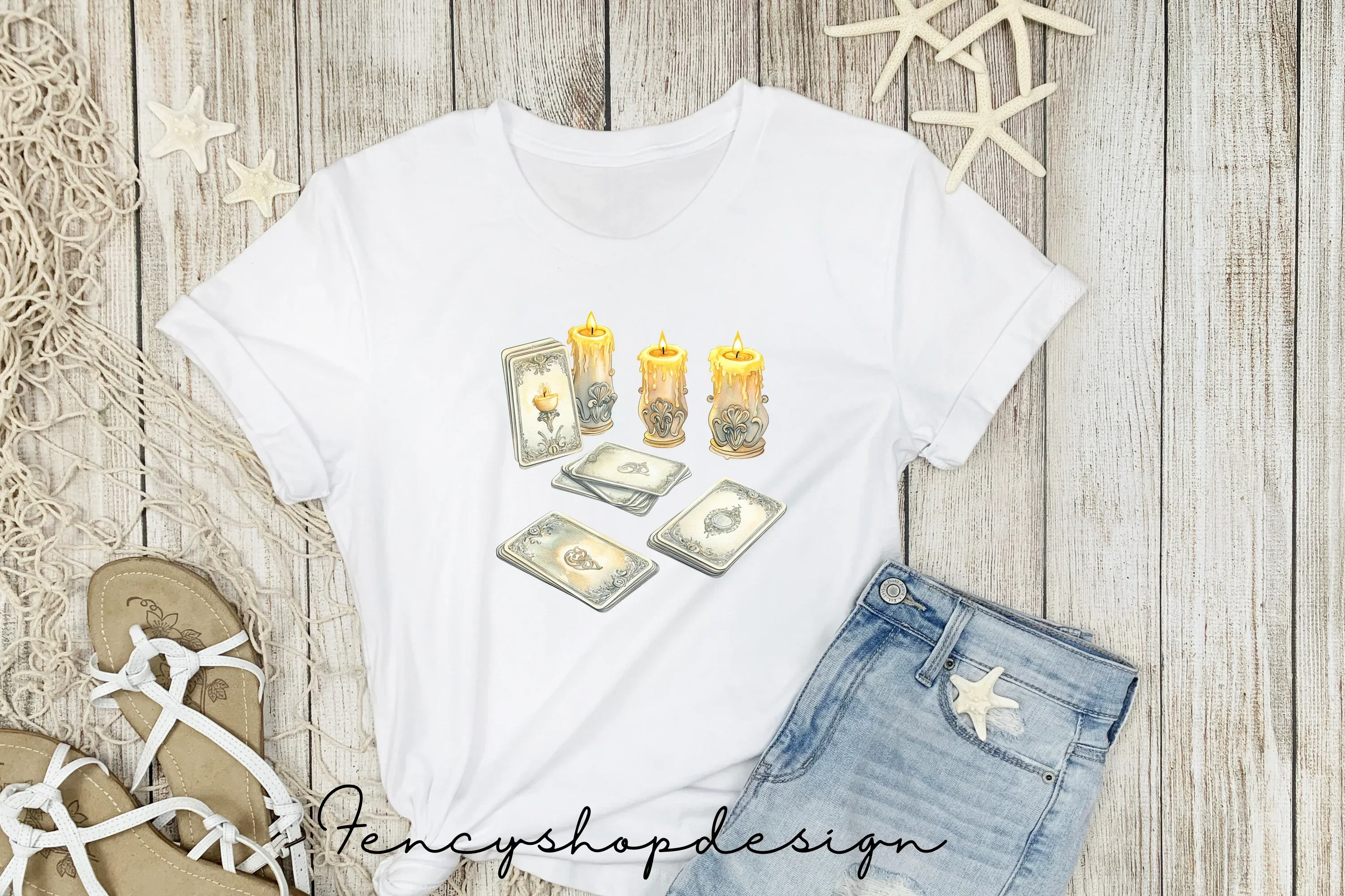 Mystical Candles Tarot Cards Clipart Bundle - Image 5