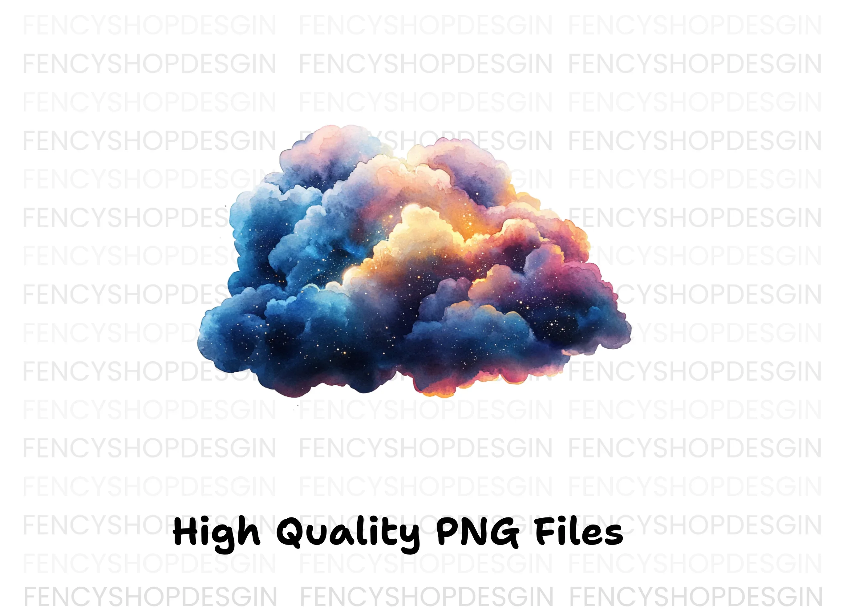 Mystical Cloud Illustration Clipart Bundle - Image 3