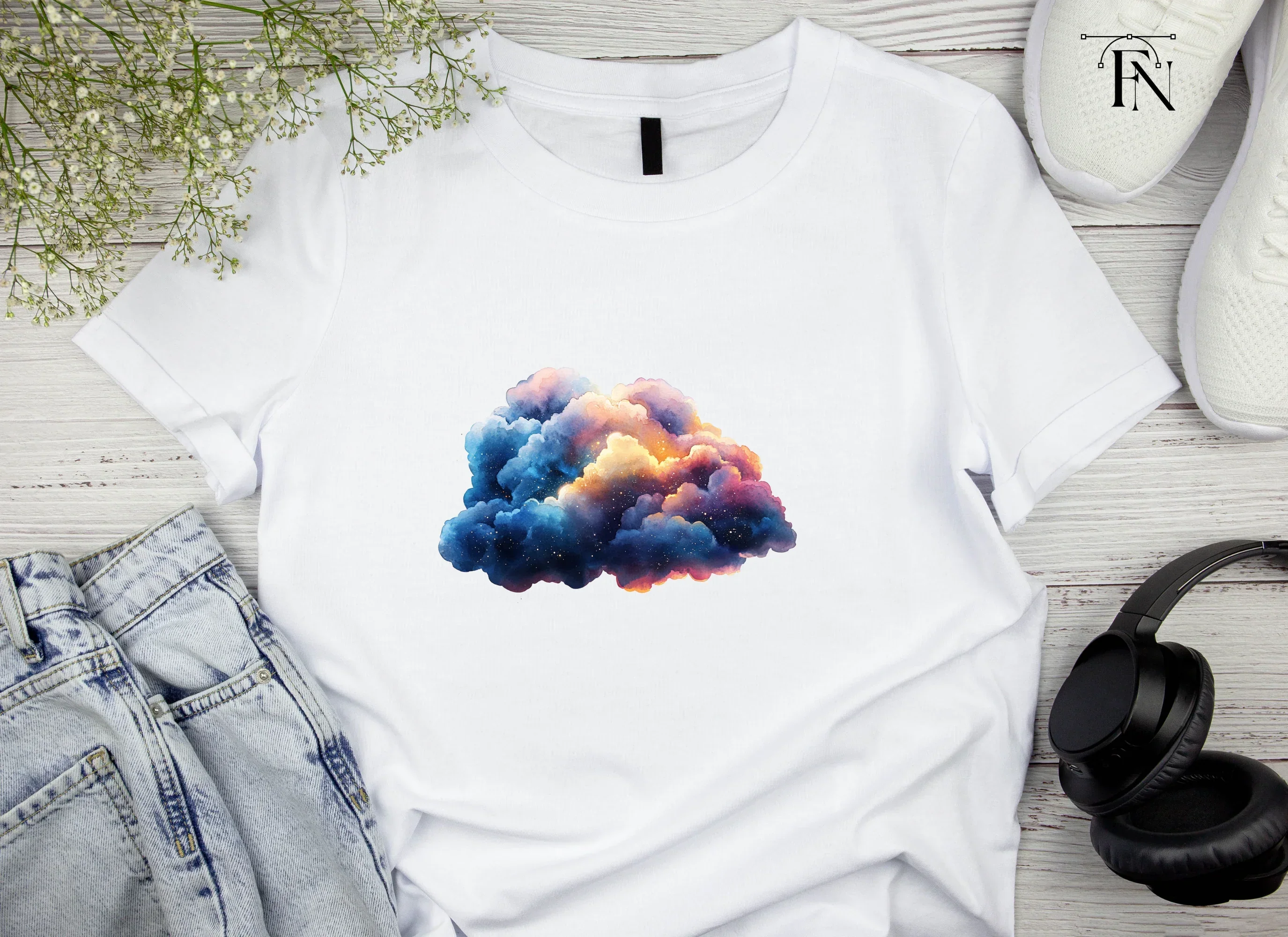 Mystical Cloud Illustration Clipart Bundle - Image 4