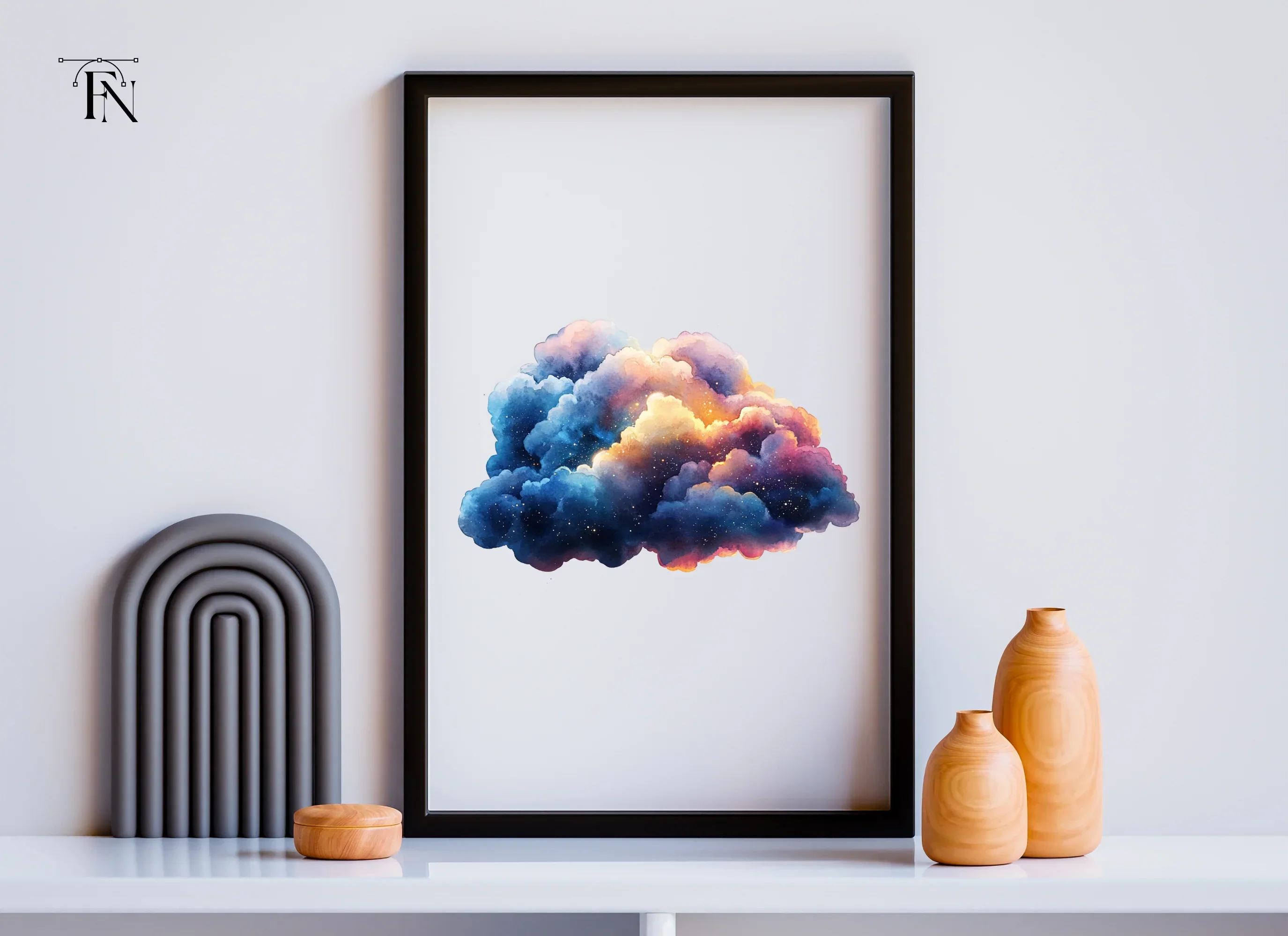 Mystical Cloud Illustration Clipart Bundle - Image 6