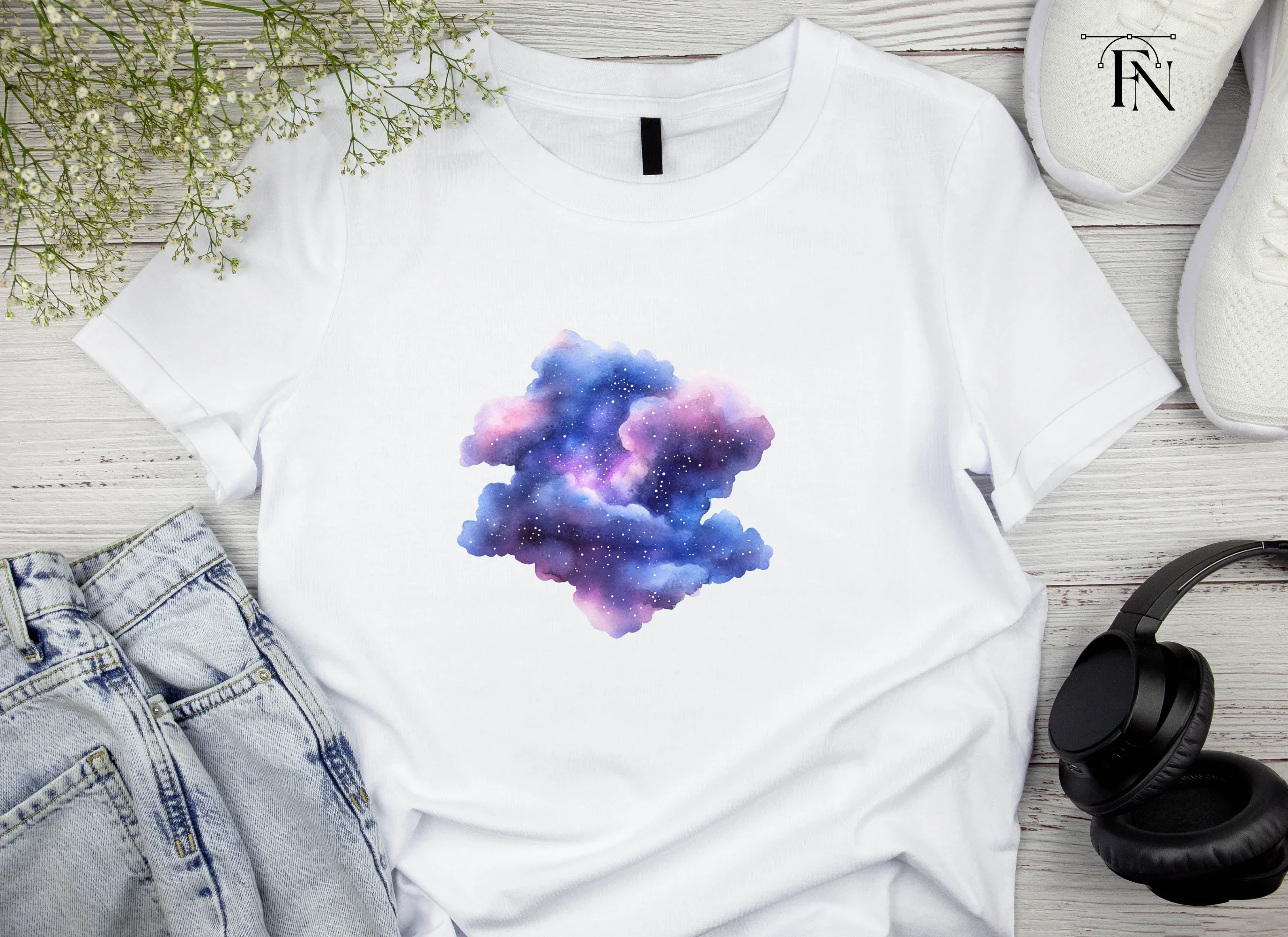Mystical Galaxy Cloud Clipart Bundle - Image 6