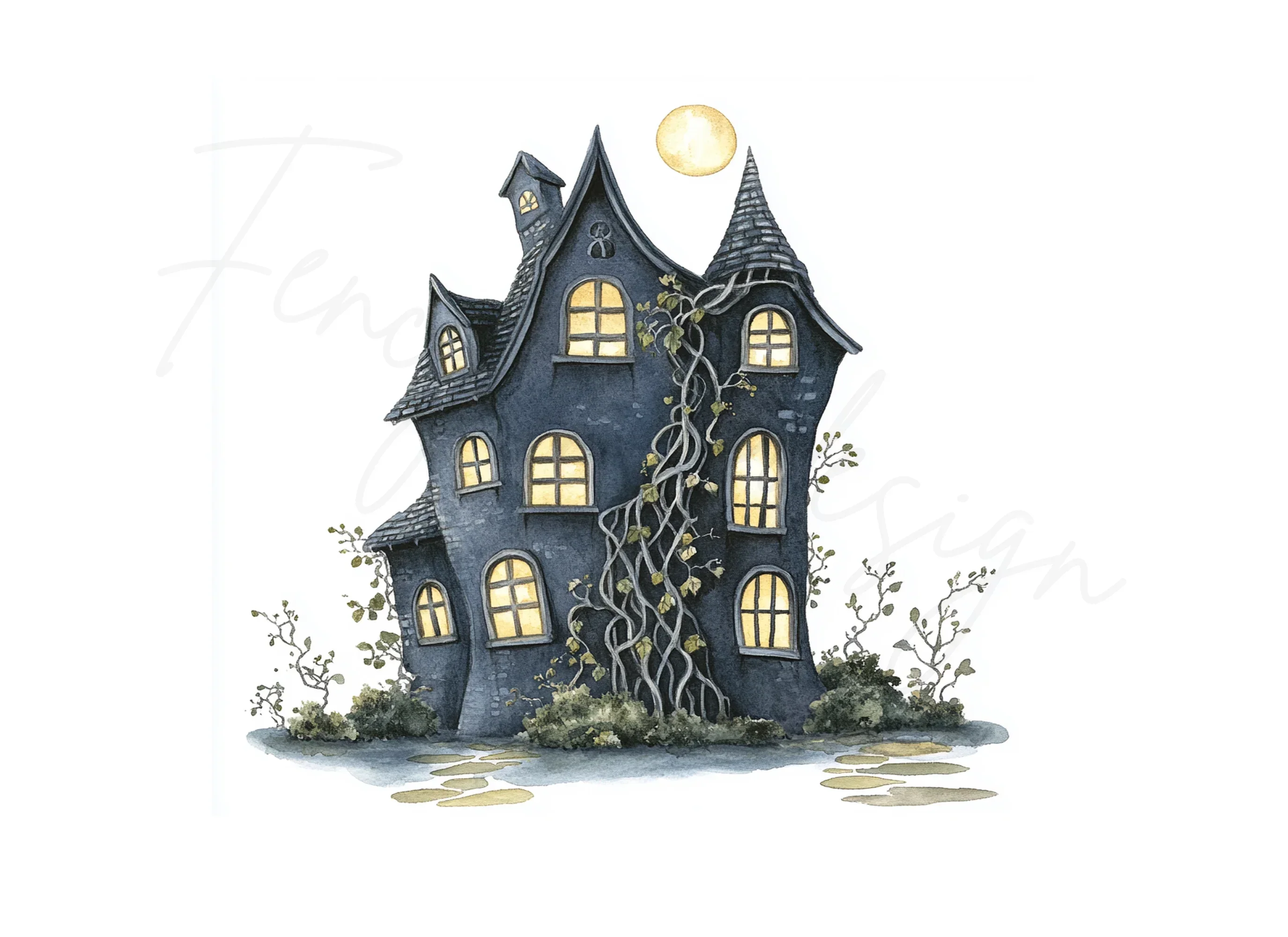Mystical Haunted Mansion Clipart Bundle - Image 2