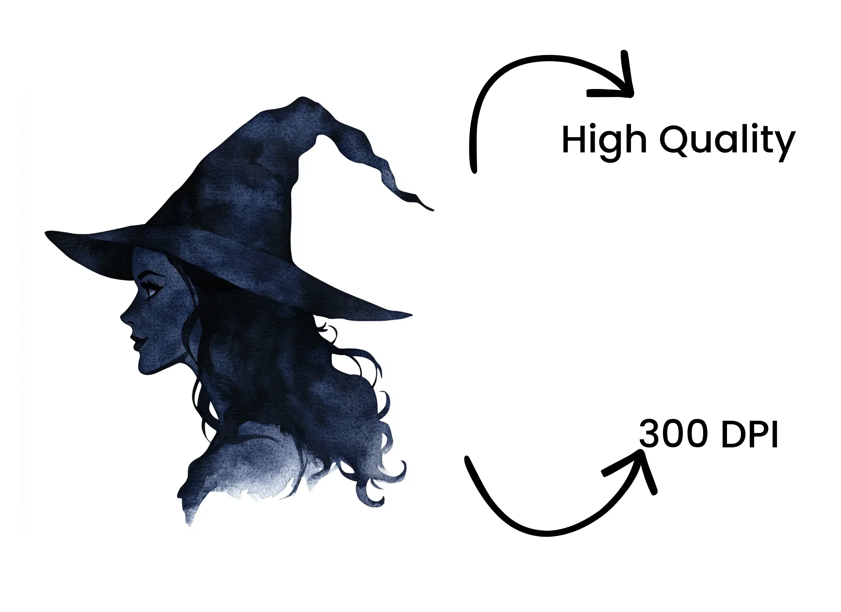 Mystical Witch Silhouette Clipart Bundle - Image 4