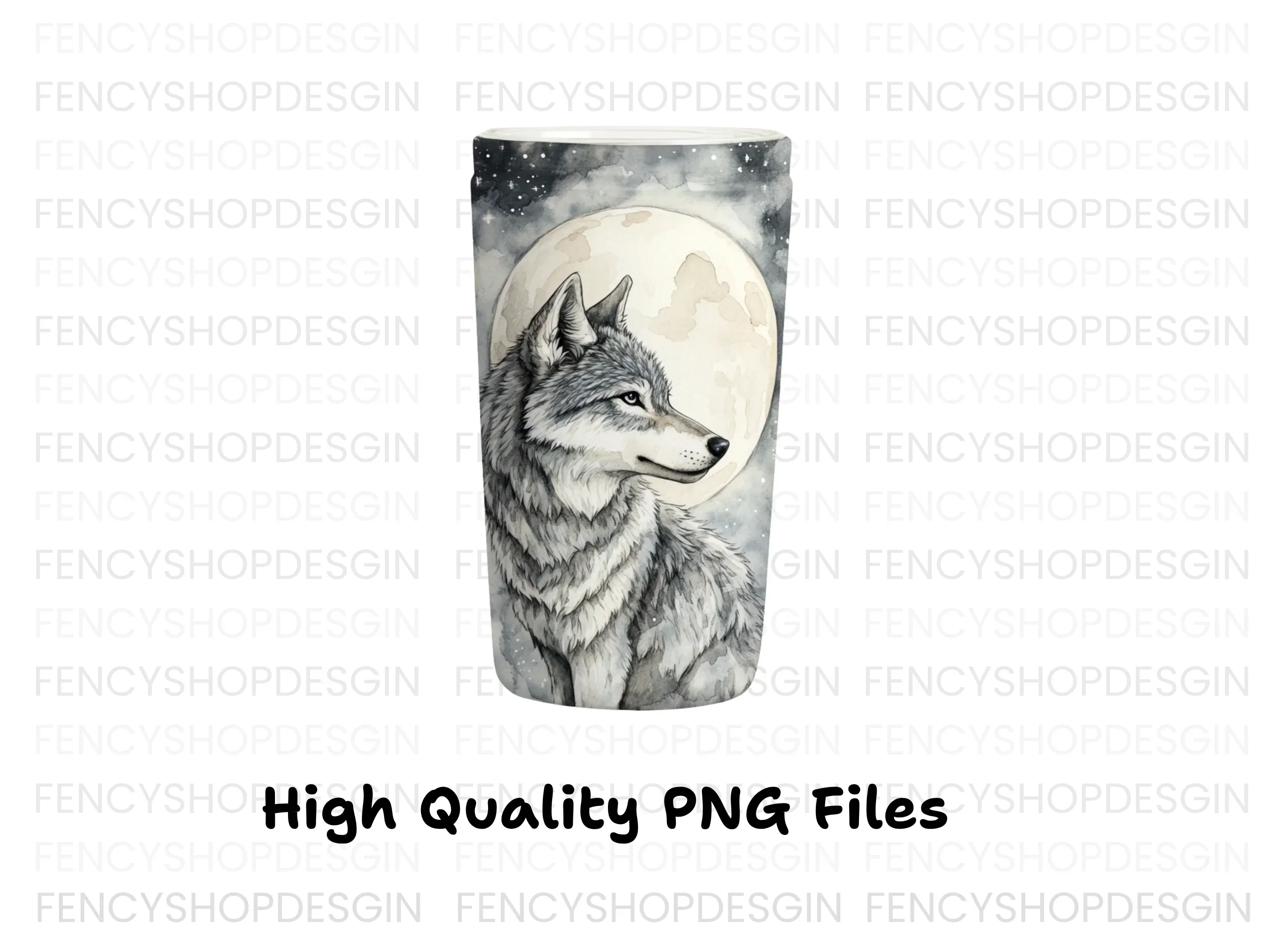Mystical Wolf Moon Tumbler Clipart Bundle - Image 4