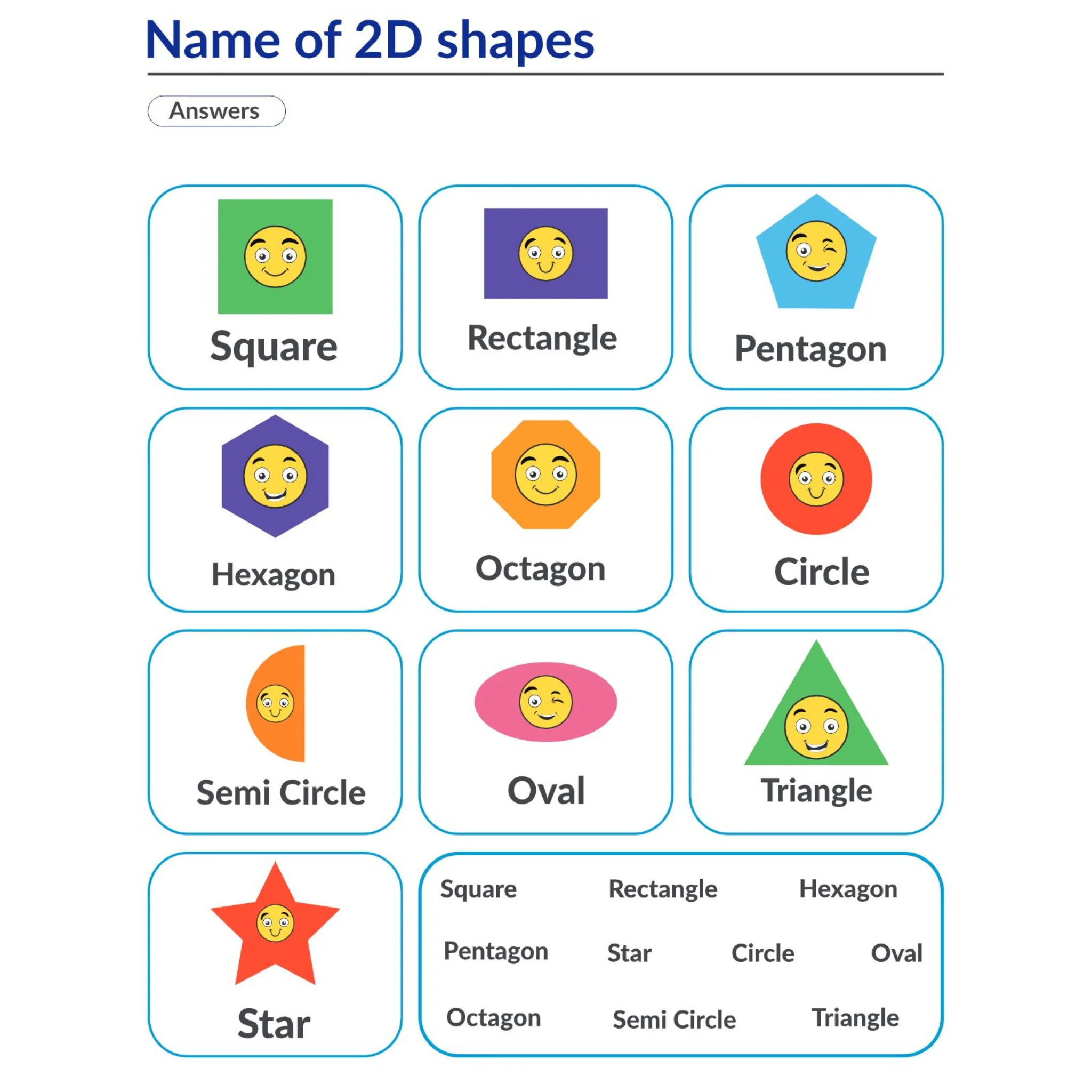 Name of 2d Shapes Worksheets - Image 2