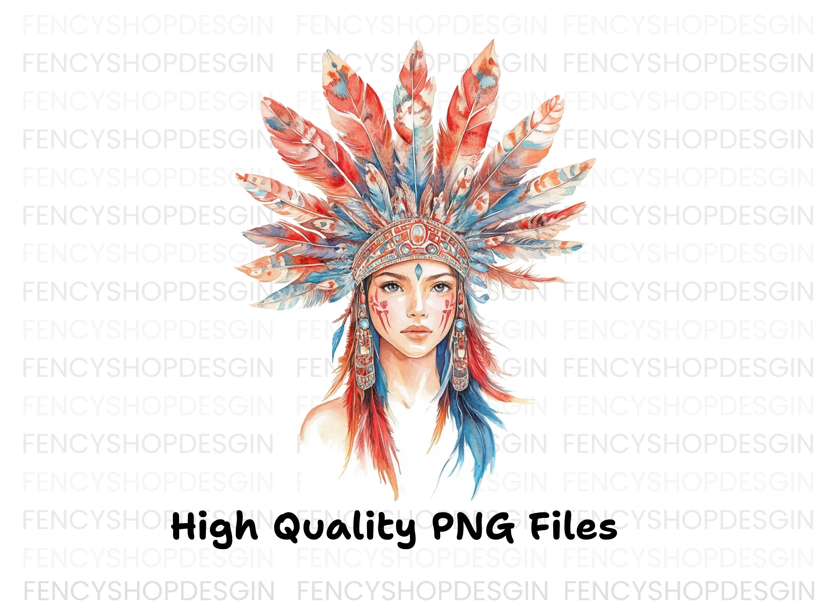 Native American Headdress Clipart Bundle - Image 3
