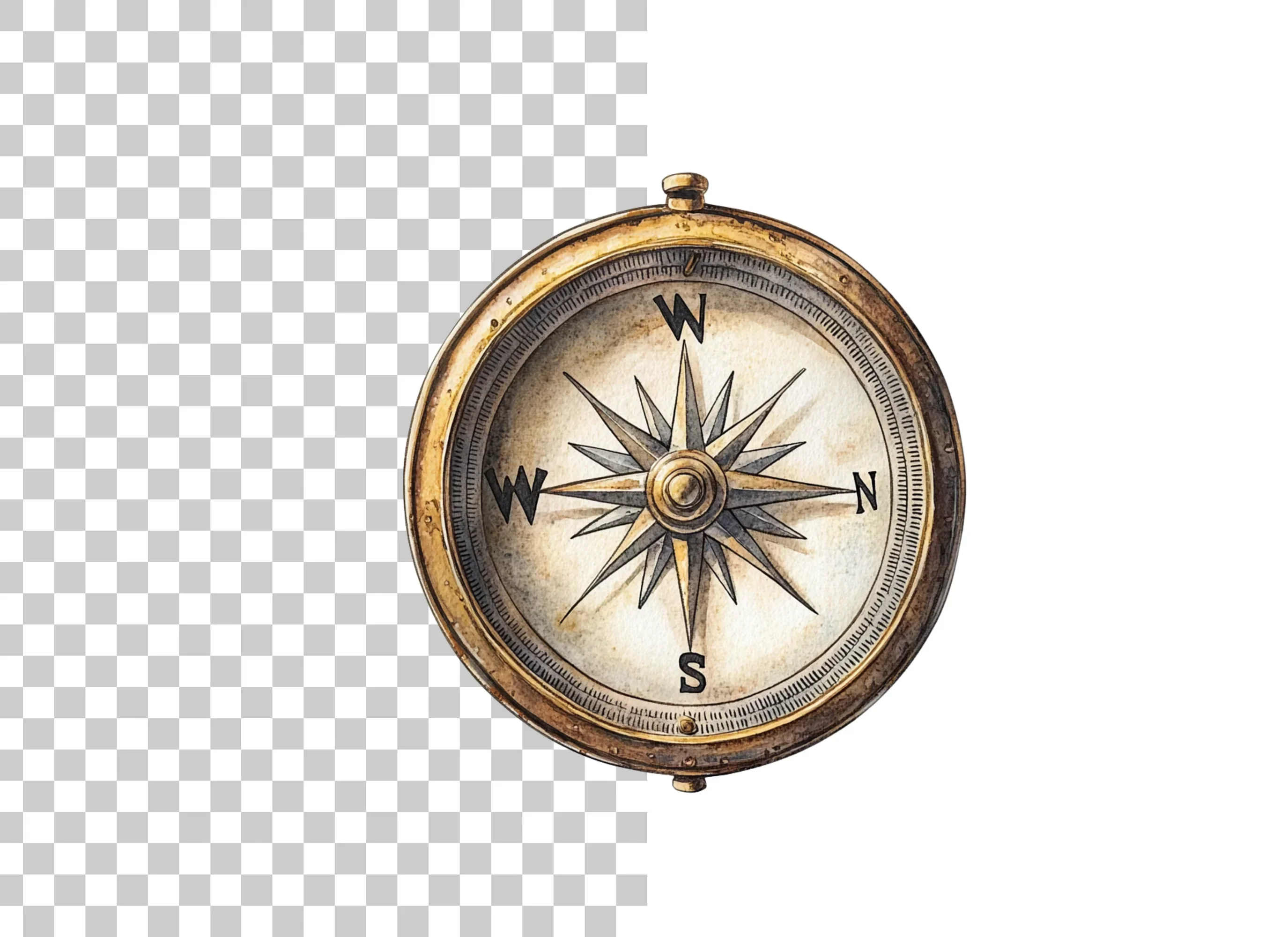 Nautical Compass Rose Clipart Bundle - Image 2