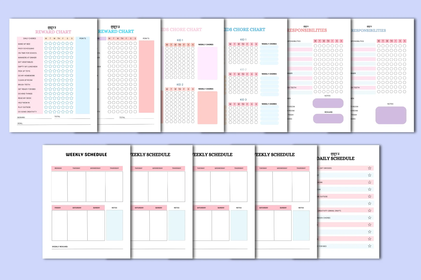New Kids Chore Chart Planner - Image 3