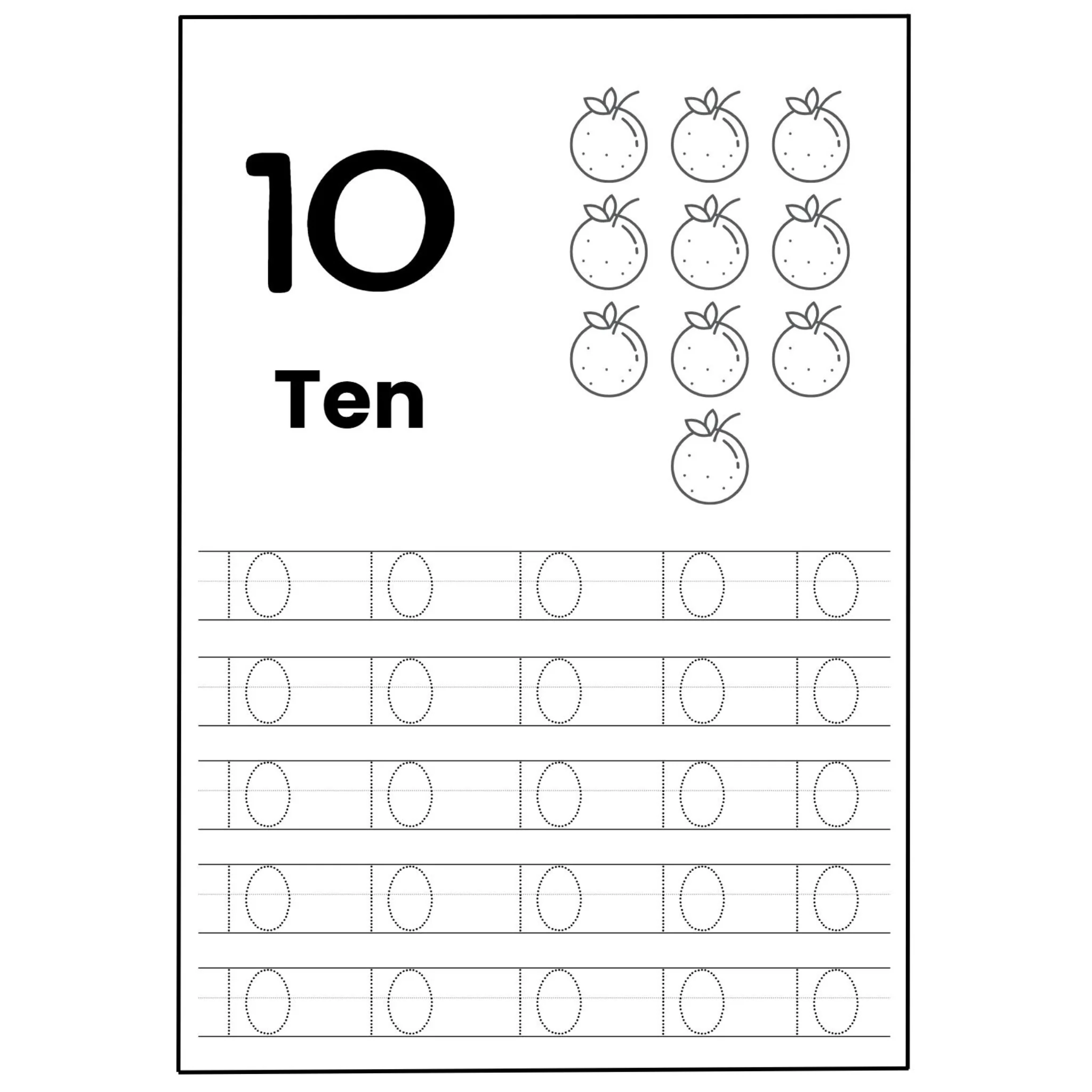 Number Tracing and Writing Worksheets - Image 4