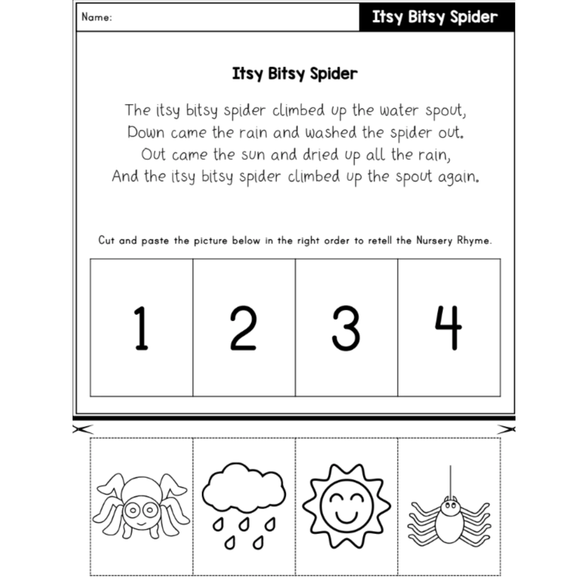 Nursery Rhymes Story Retelling Worksheets - Image 3