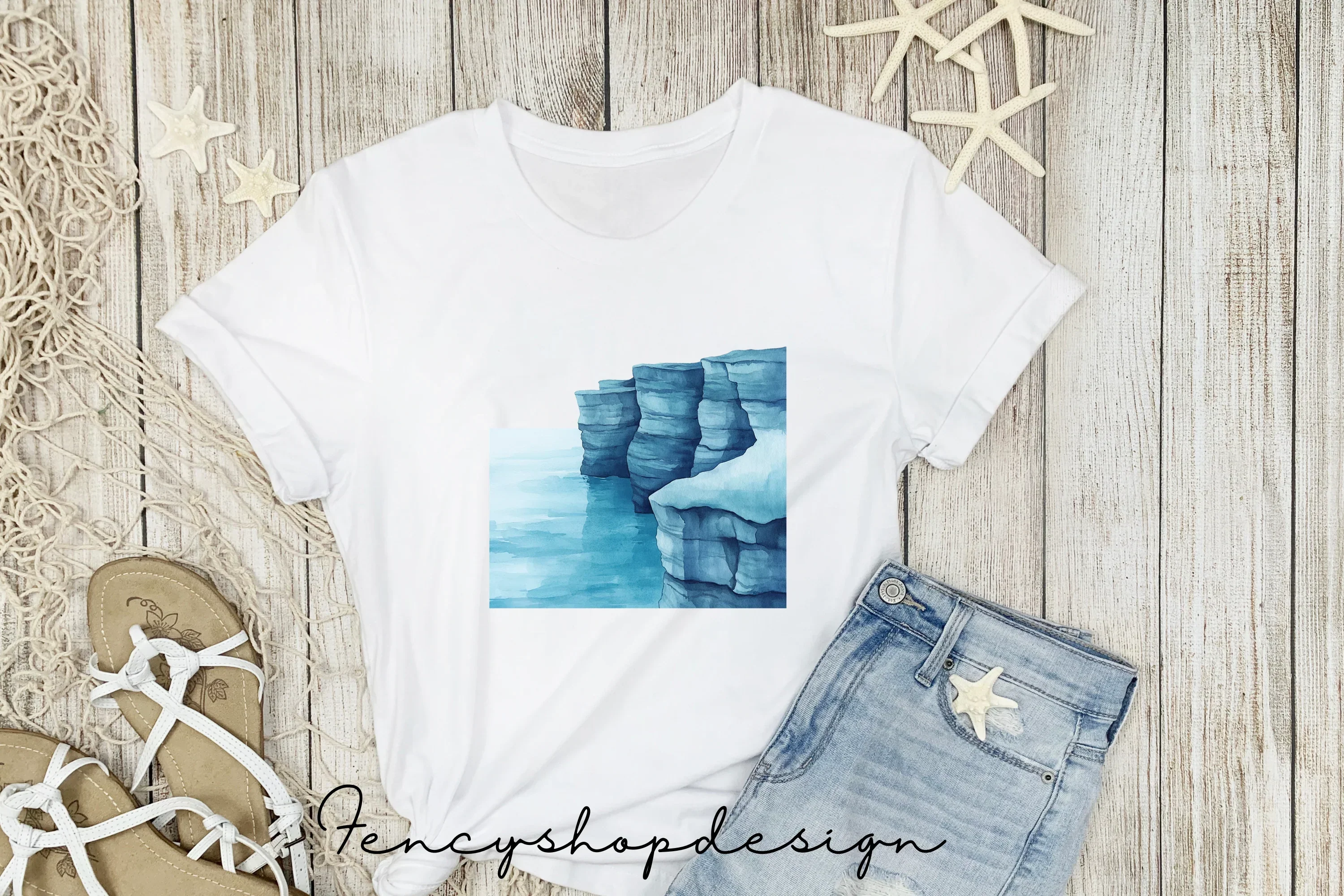 Ocean Cliffs Clipart Bundle - Image 4