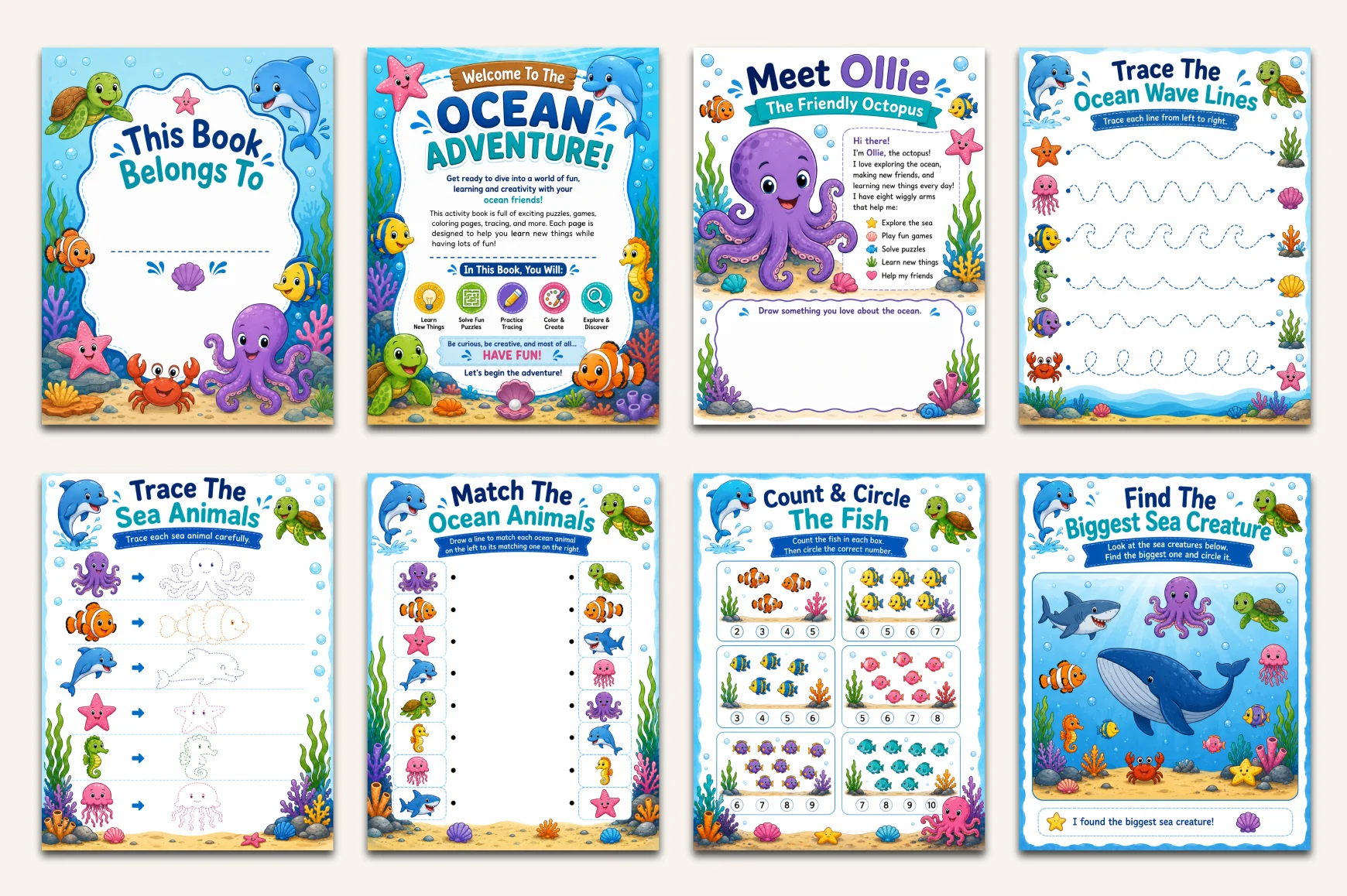 Ocean Friends Activity Book - Image 2