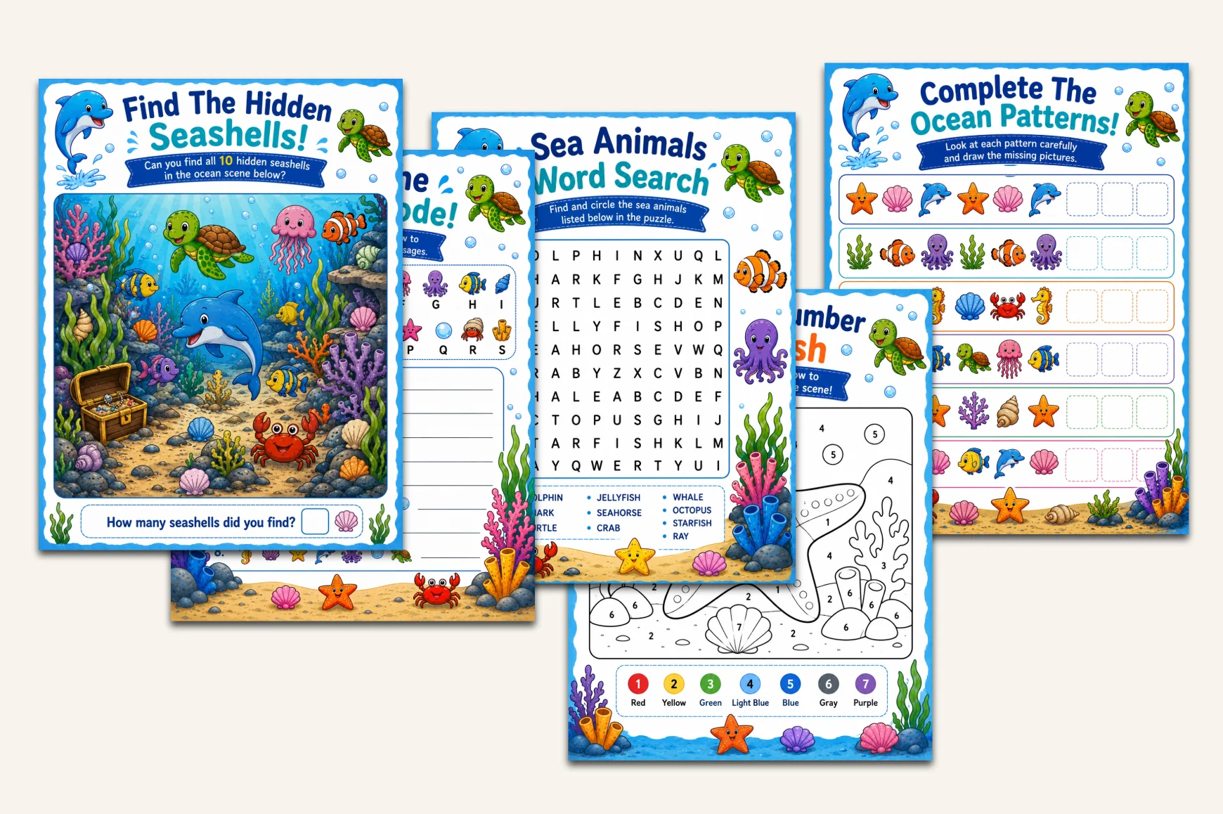 Ocean Friends Activity Book - Image 3
