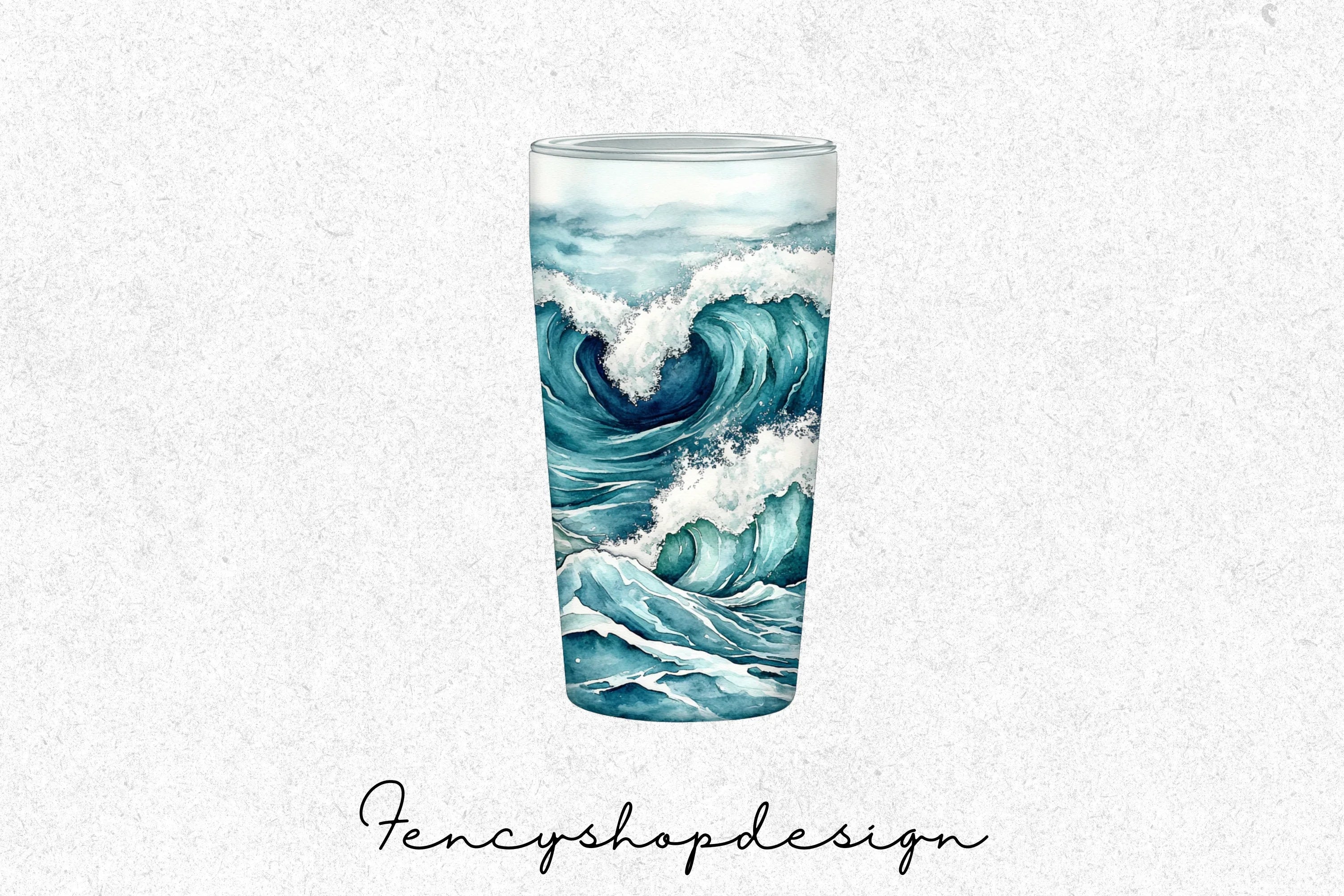 Ocean Wave Tumbler Clipart Bundle - Image 3