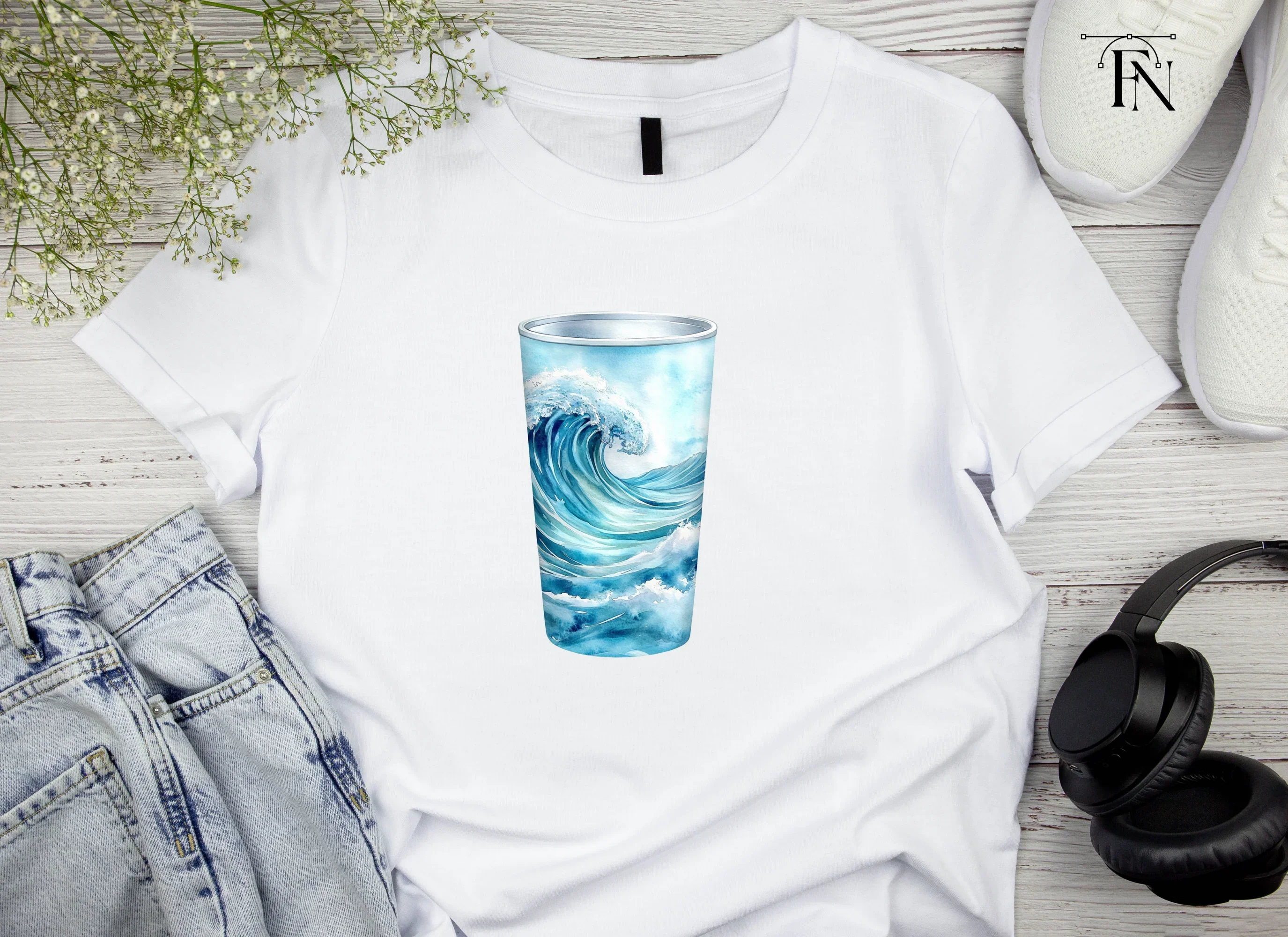 Ocean Wave Tumbler Clipart Bundle - Image 4