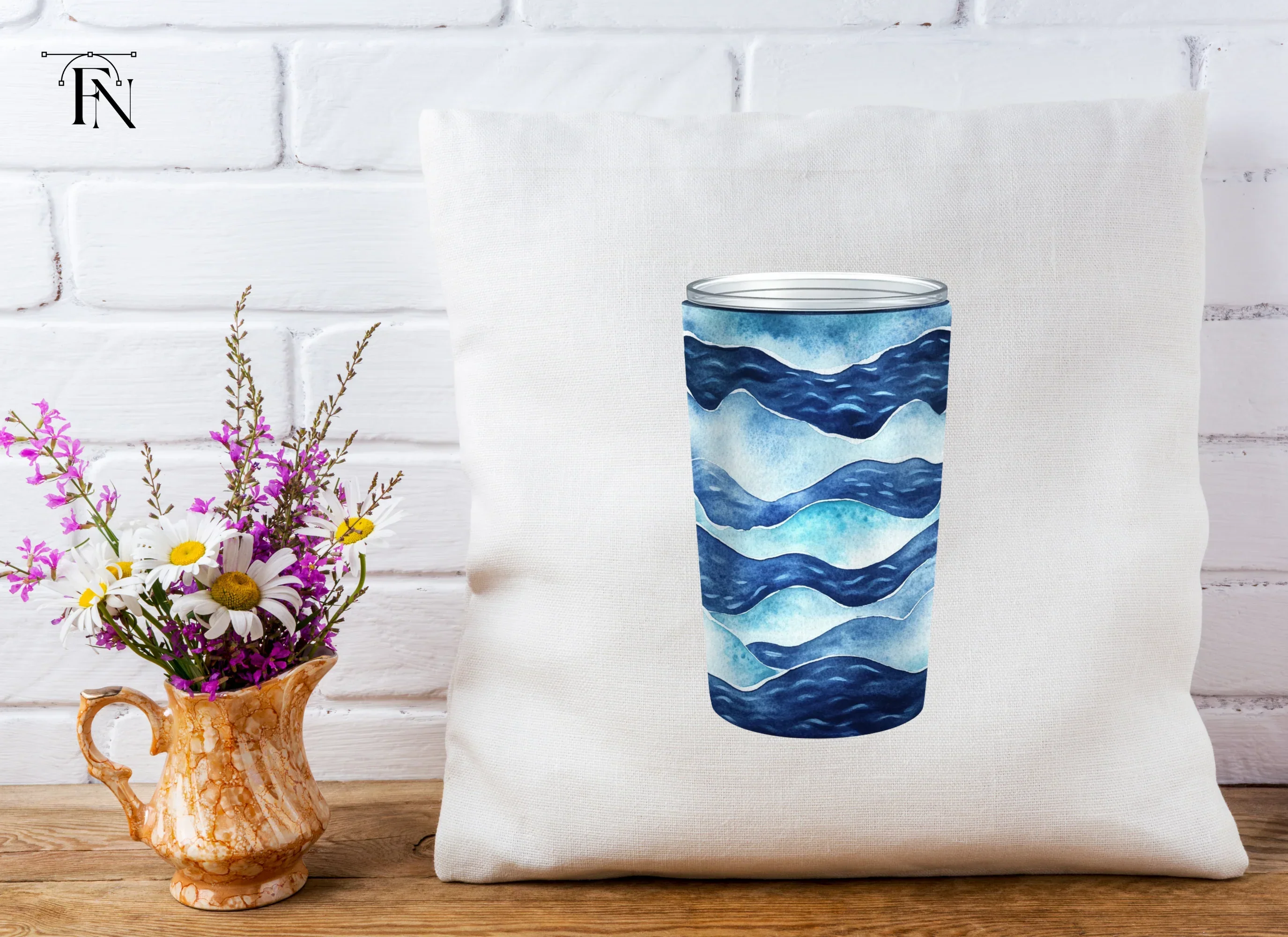 Ocean Wave Tumbler Clipart Bundle - Image 5