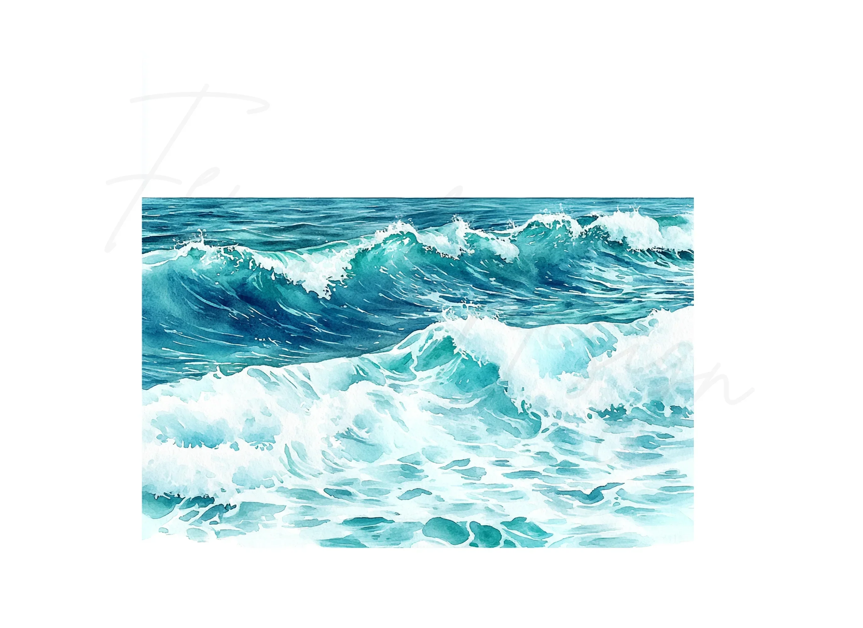 Ocean Waves Clipart Bundle - Image 3