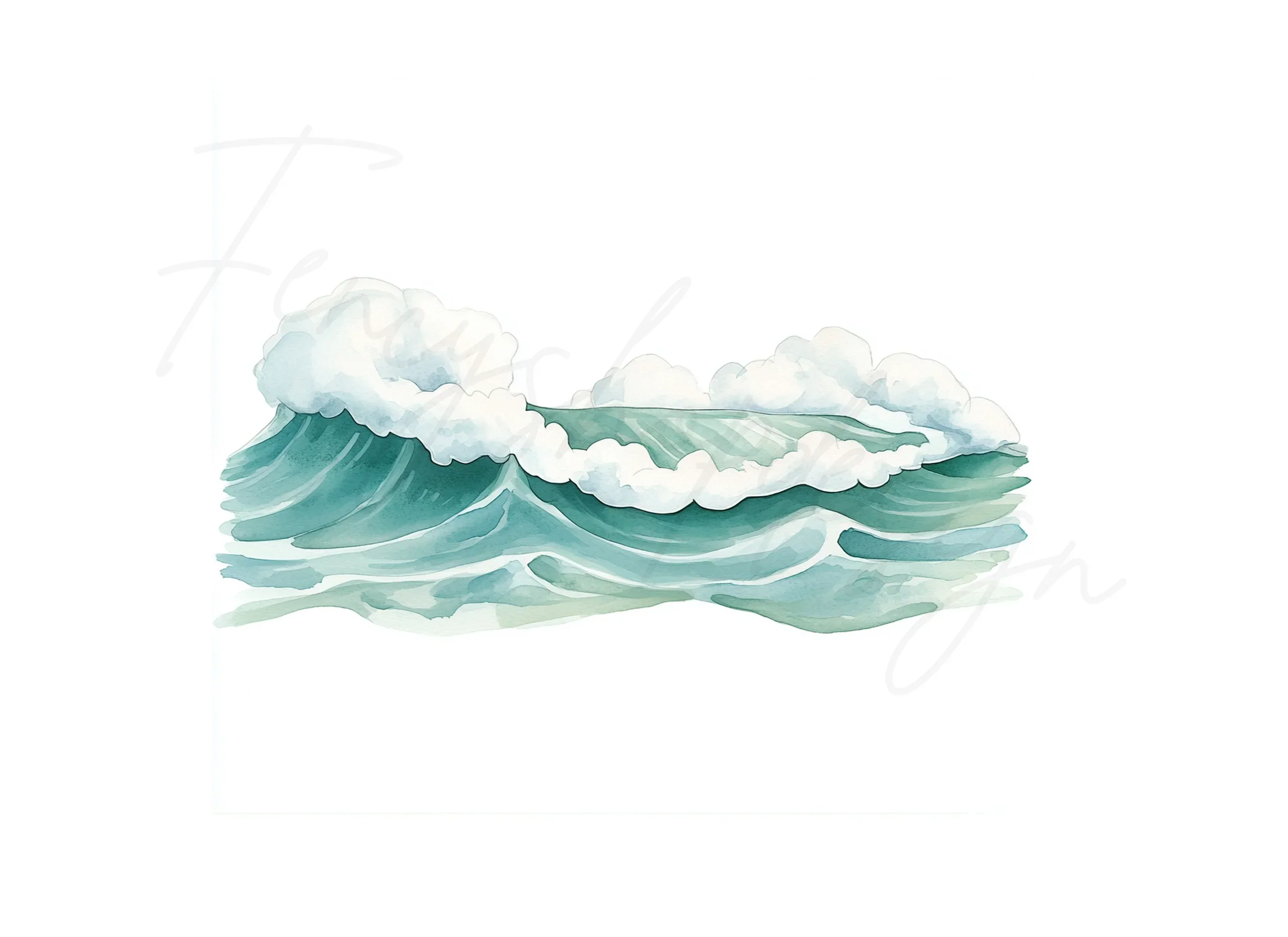 Ocean Waves Clipart Bundle - Image 3