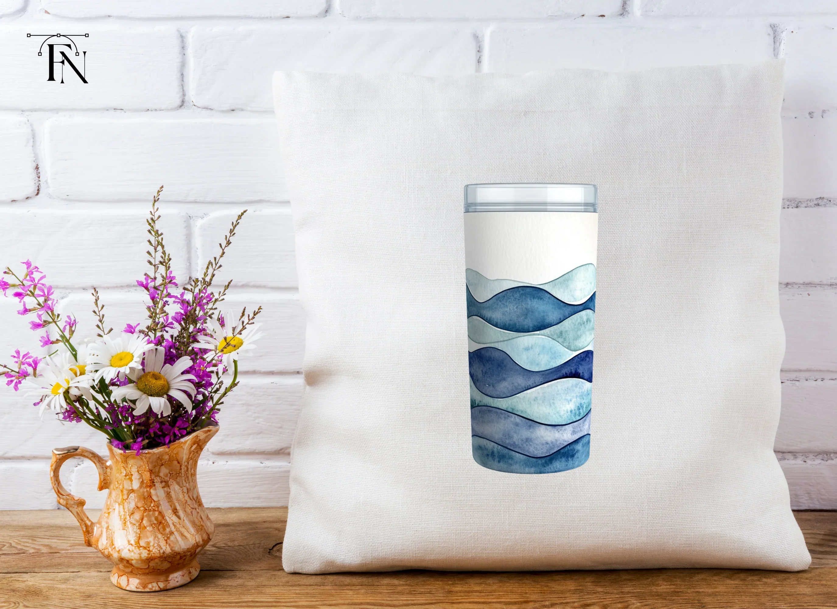 Ocean Waves Tumbler Clipart Bundle - Image 5