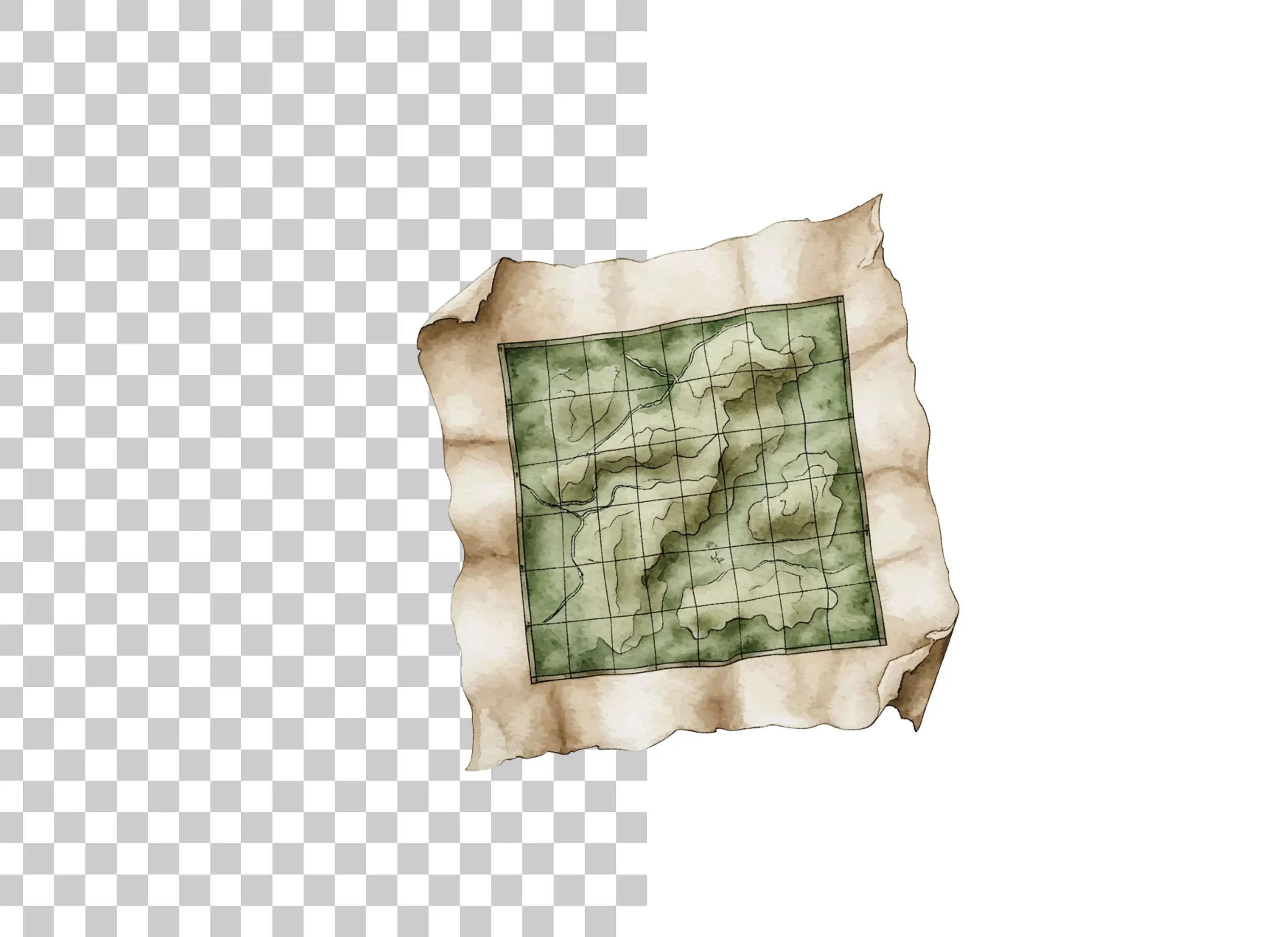 Old Treasure Map Clipart Bundle - Image 2