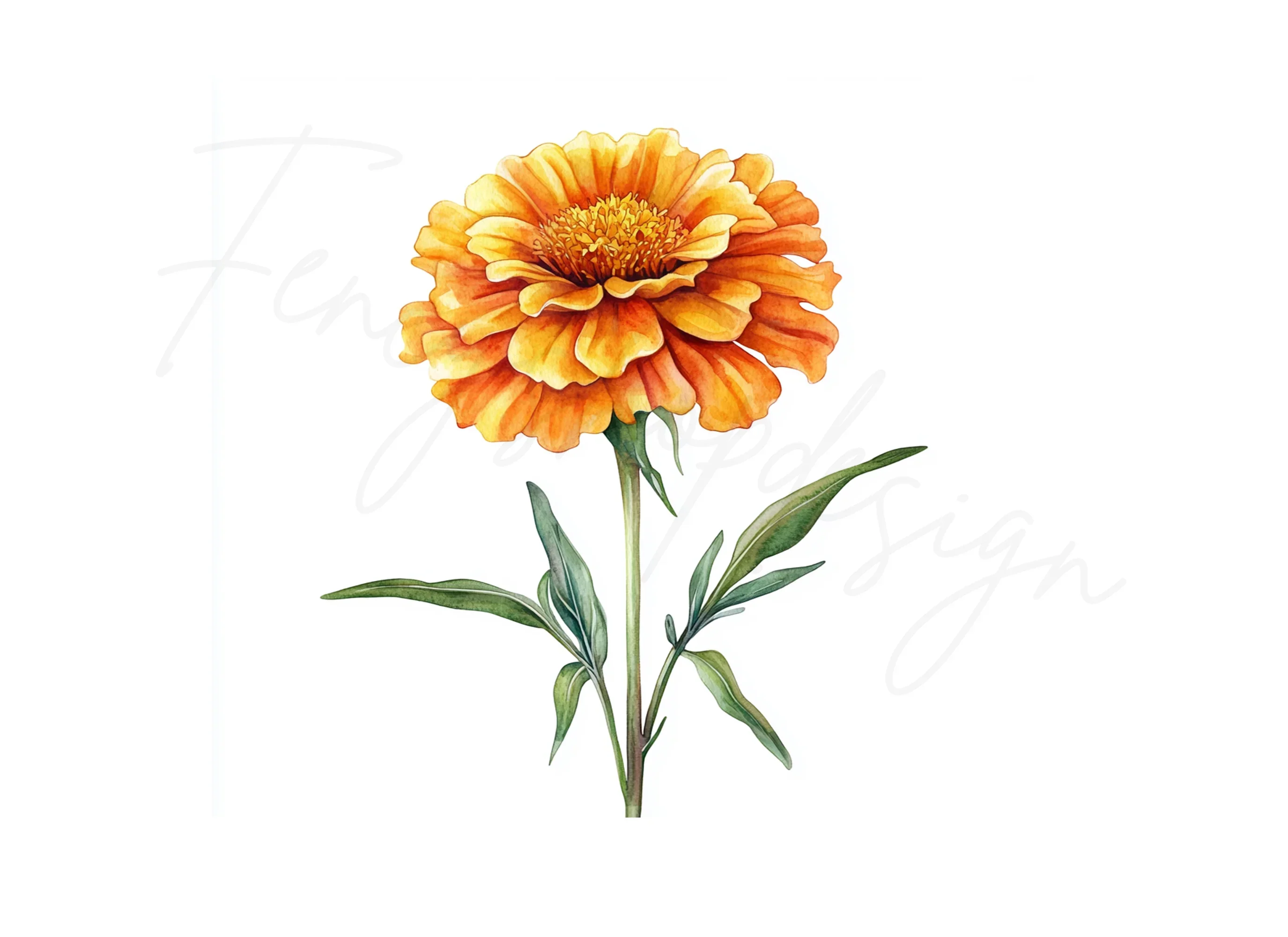 Orange Marigold Designs Clipart Bundle - Image 3