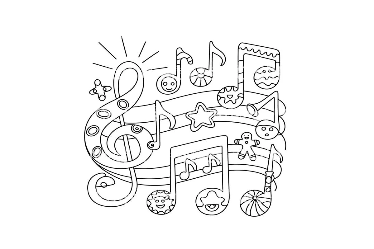 Orchestra Conductor Christmas Lights Coloring Books - Image 4