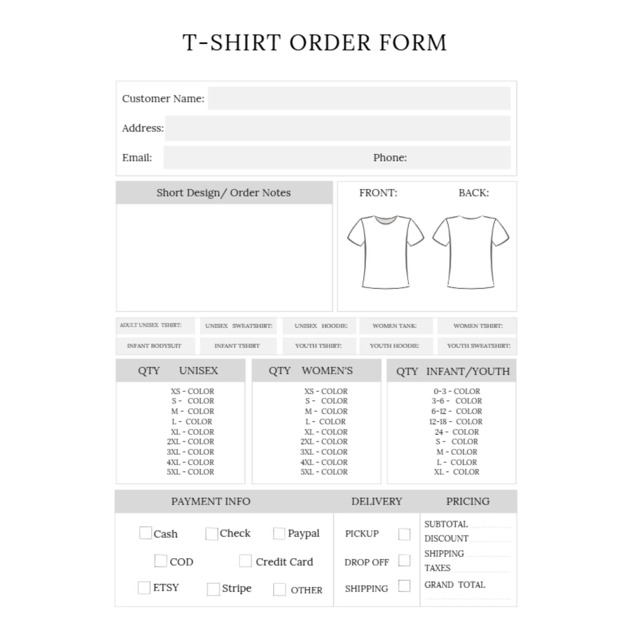 Order Forms Bundle - Image 2