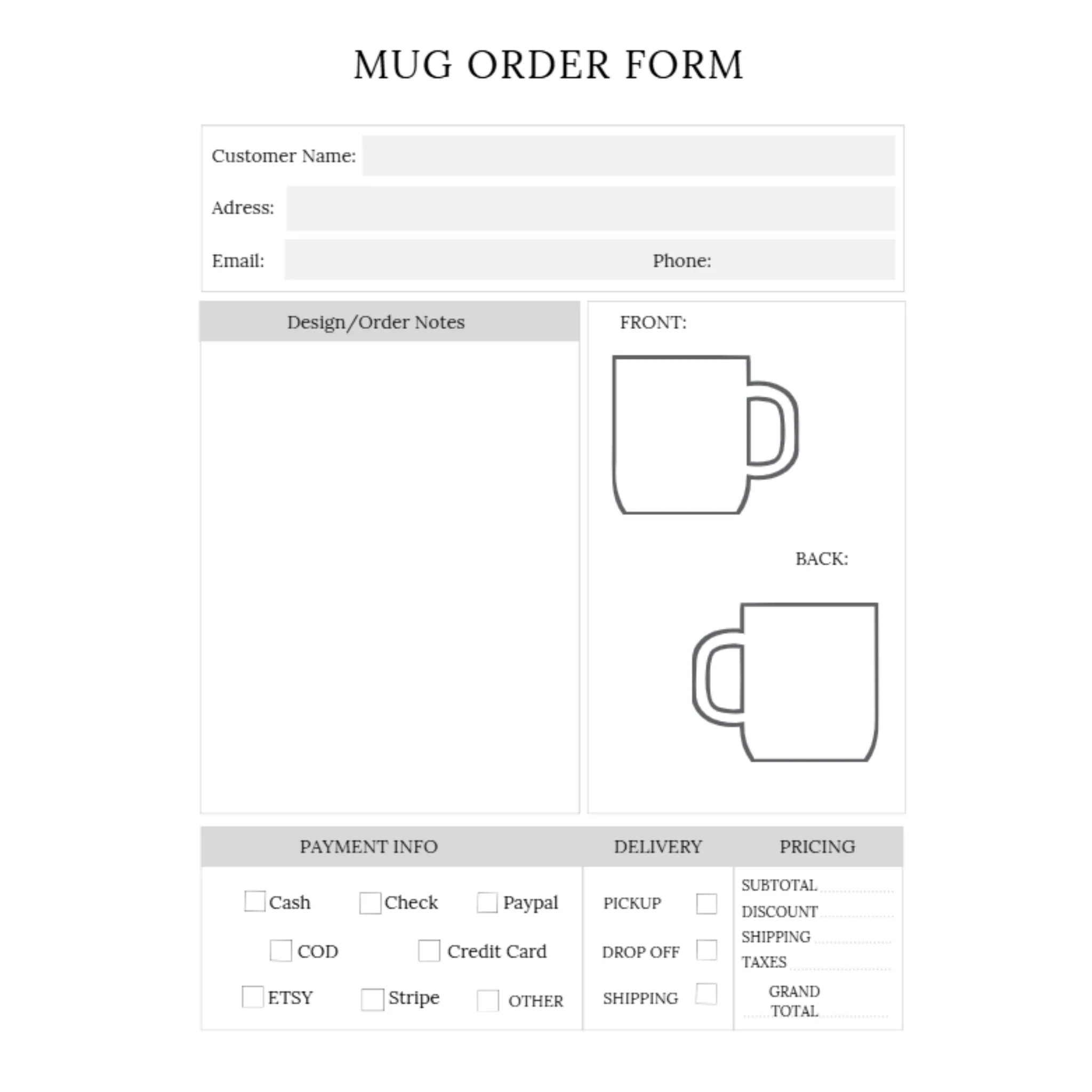 Order Forms Bundle - Image 4