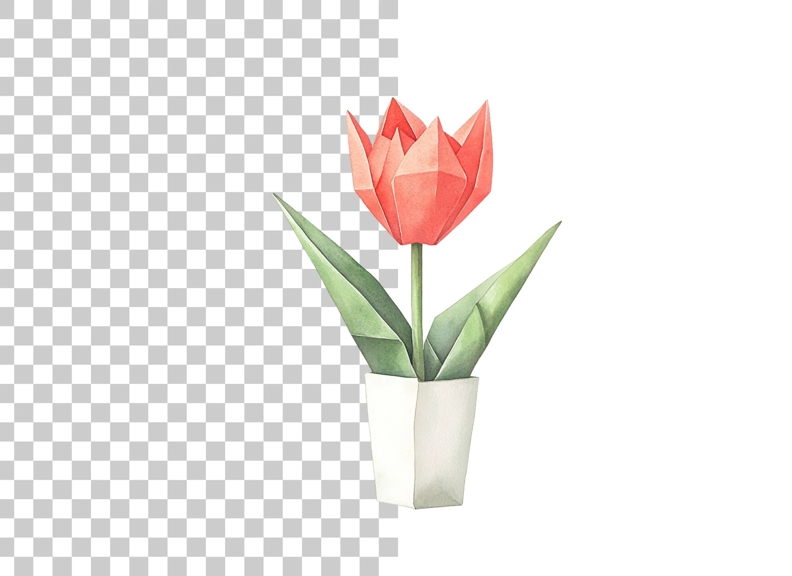 Origami Tulip Clipart Bundle - Image 3