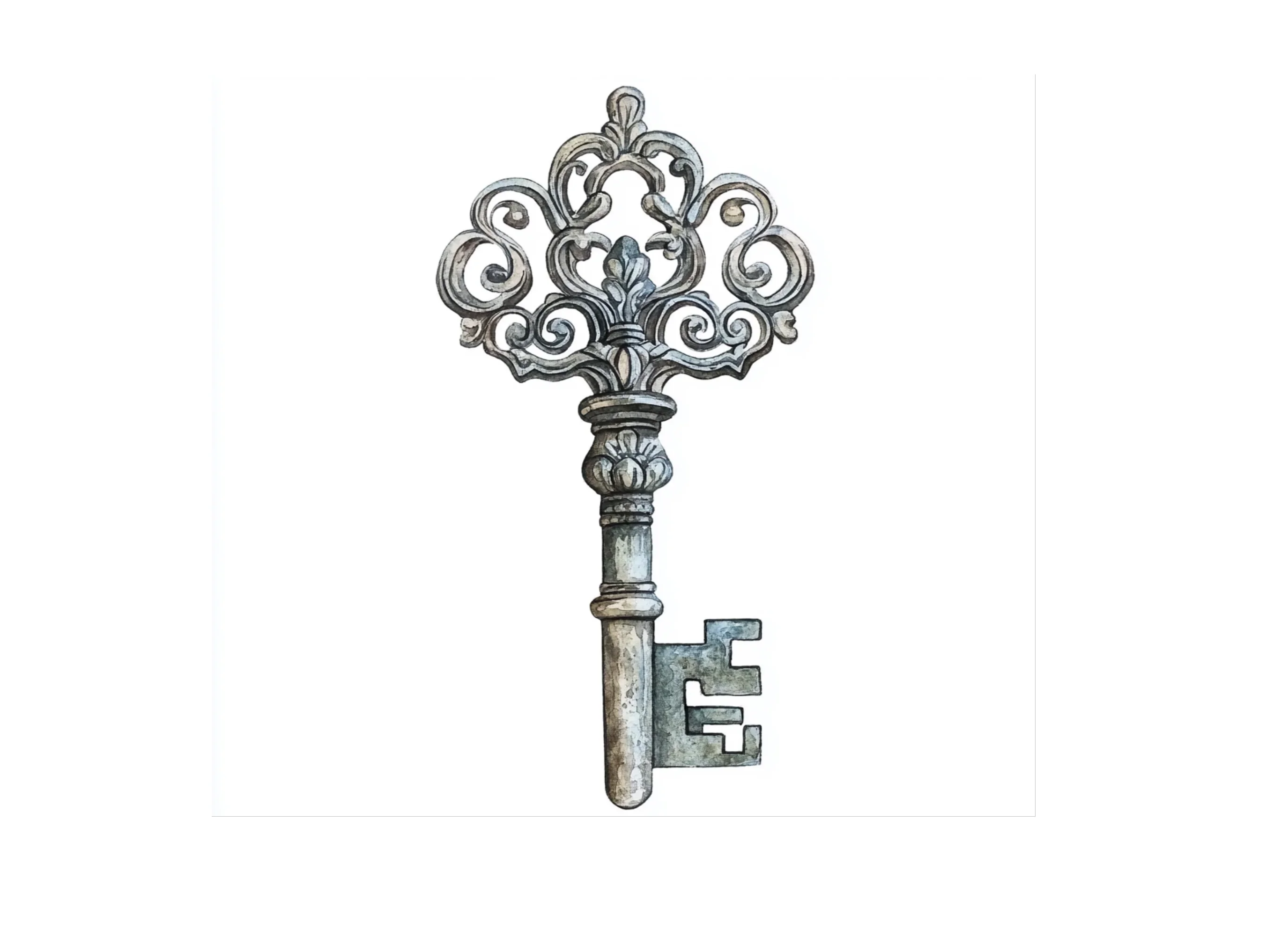 Ornate Antique Keys Clipart Bundle - Image 2