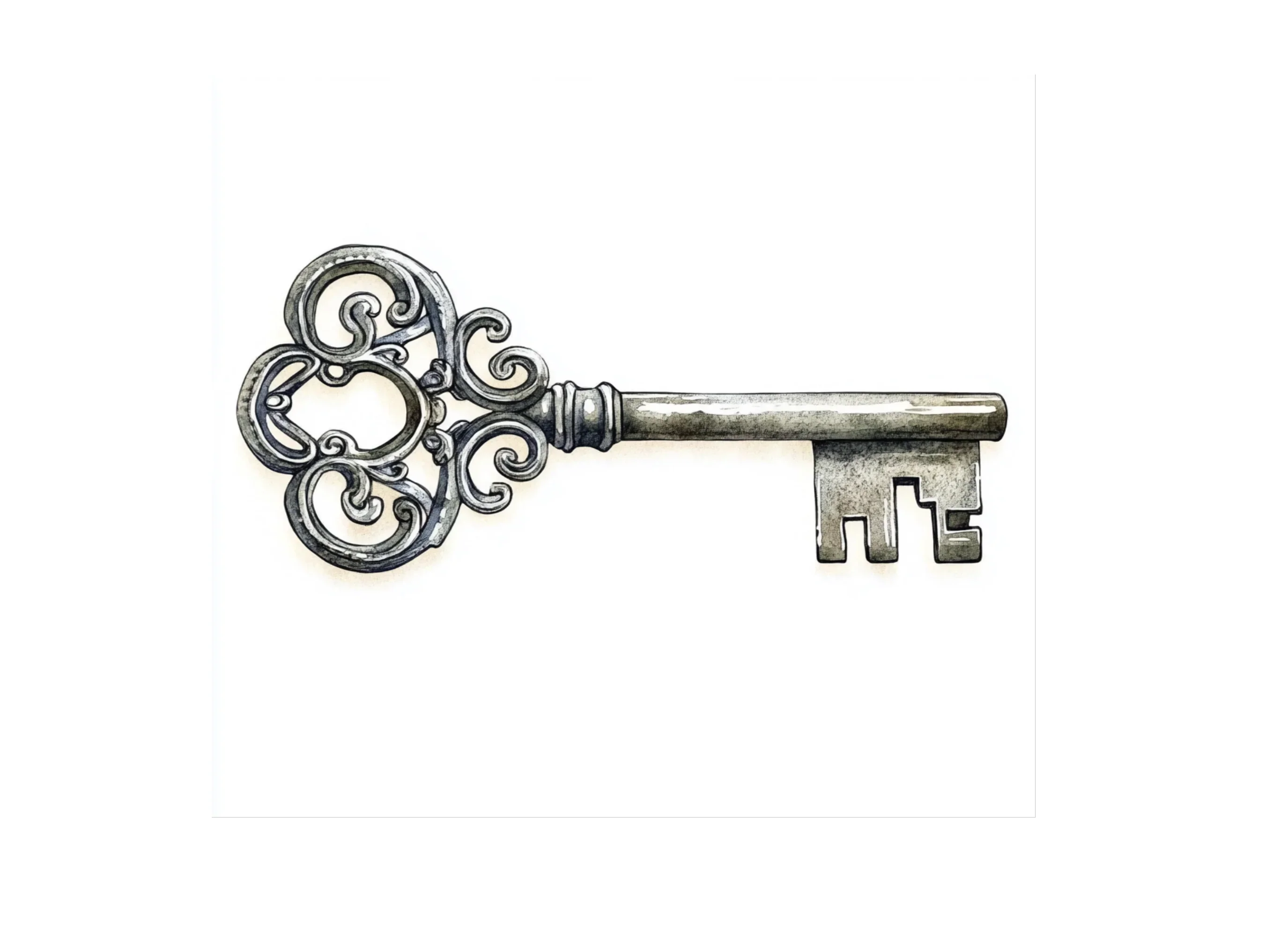 Ornate Antique Keys Clipart Bundle - Image 3