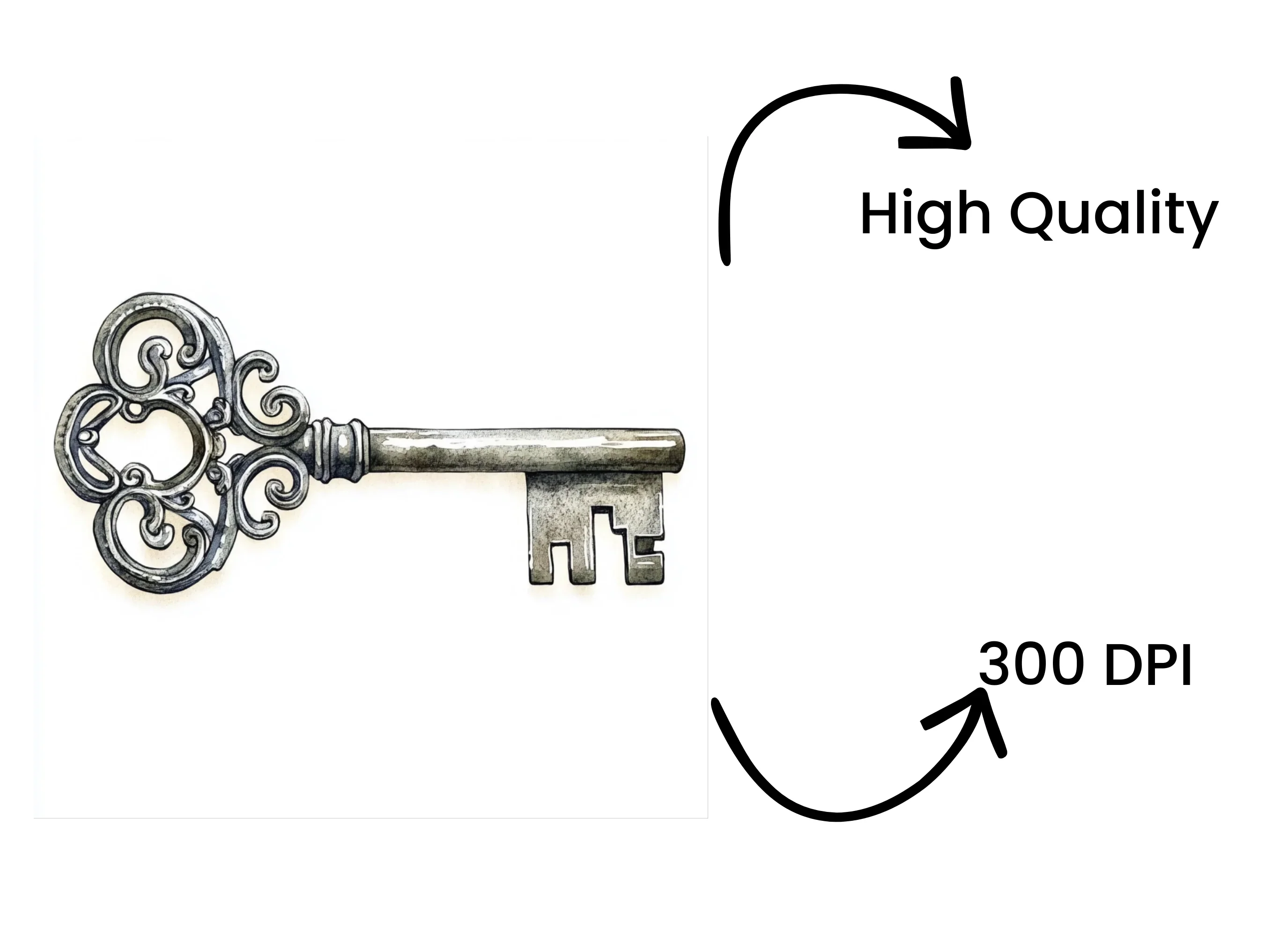 Ornate Antique Keys Clipart Bundle - Image 4