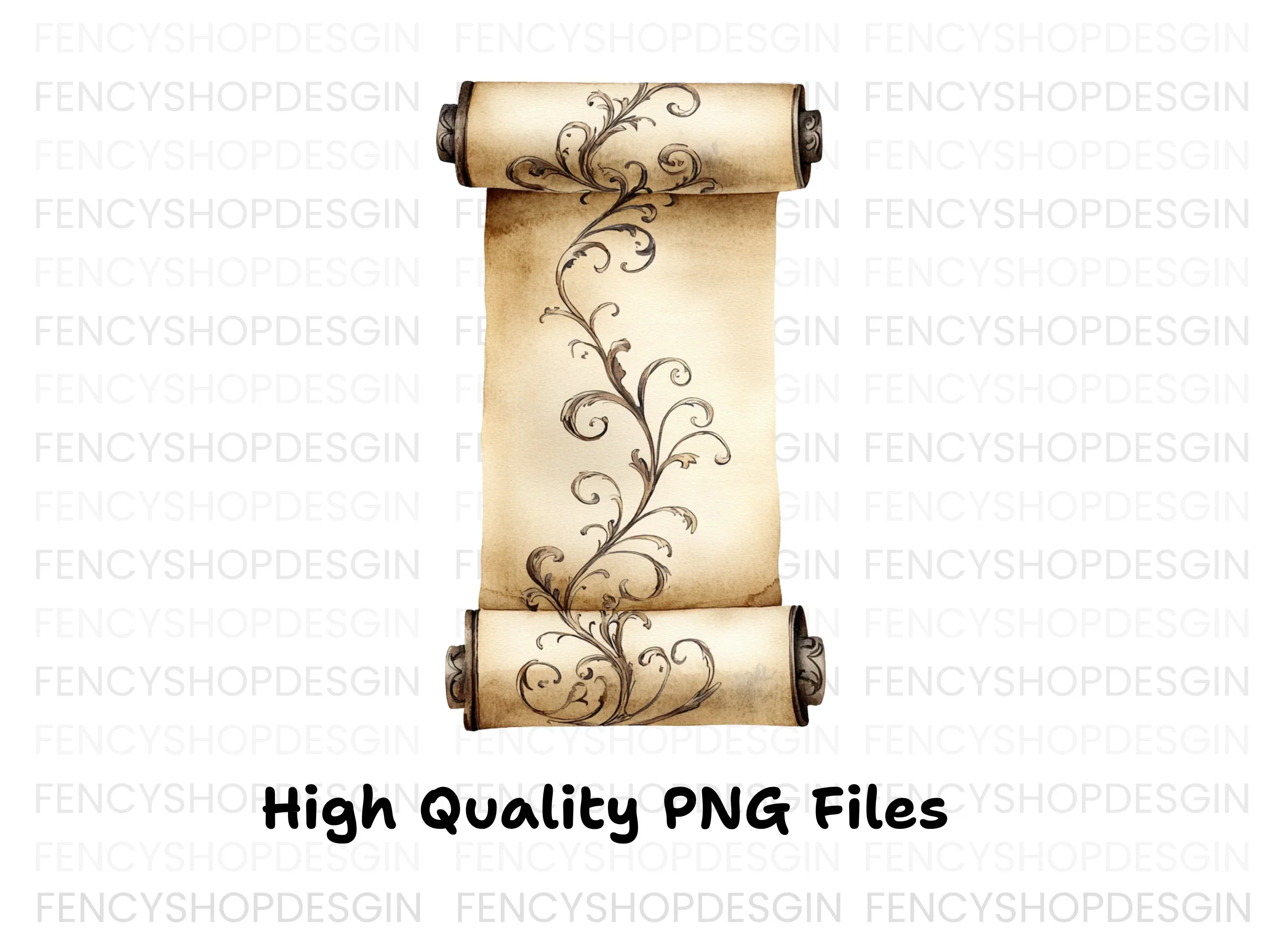 Ornate Floral Scroll Clipart Bundle - Image 3