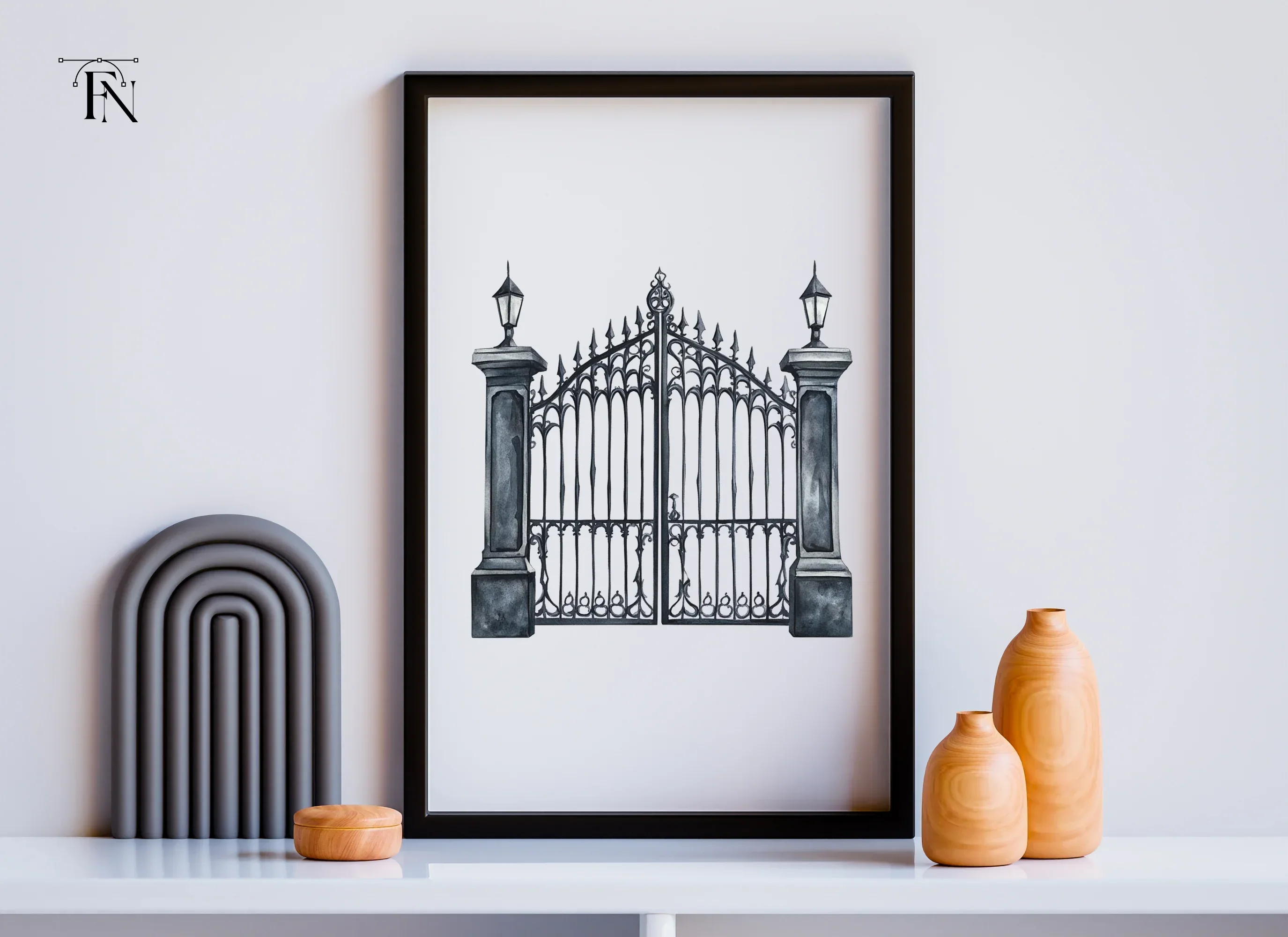 Ornate Gothic Gates Clipart Bundle - Image 3