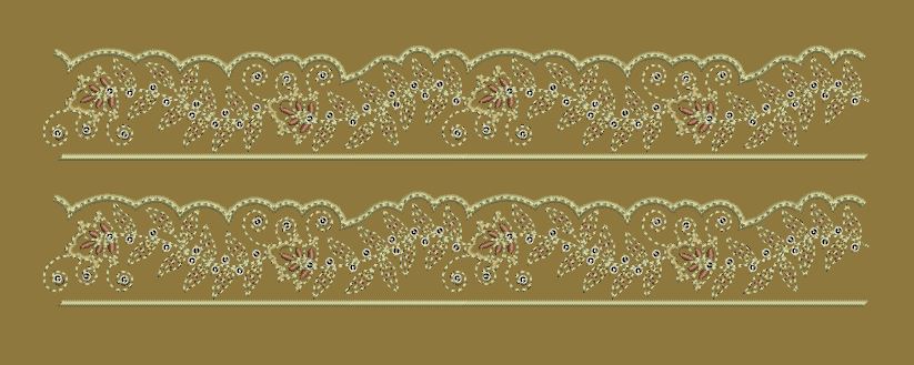 Ornate Lace Scallop Border Embroidery Design