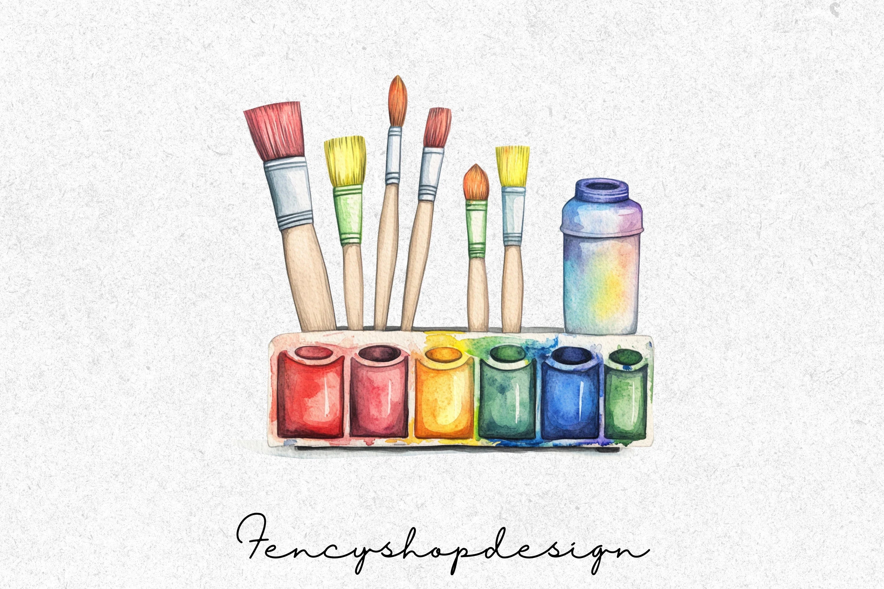 Paint Palettes Clipart Bundle - Image 3