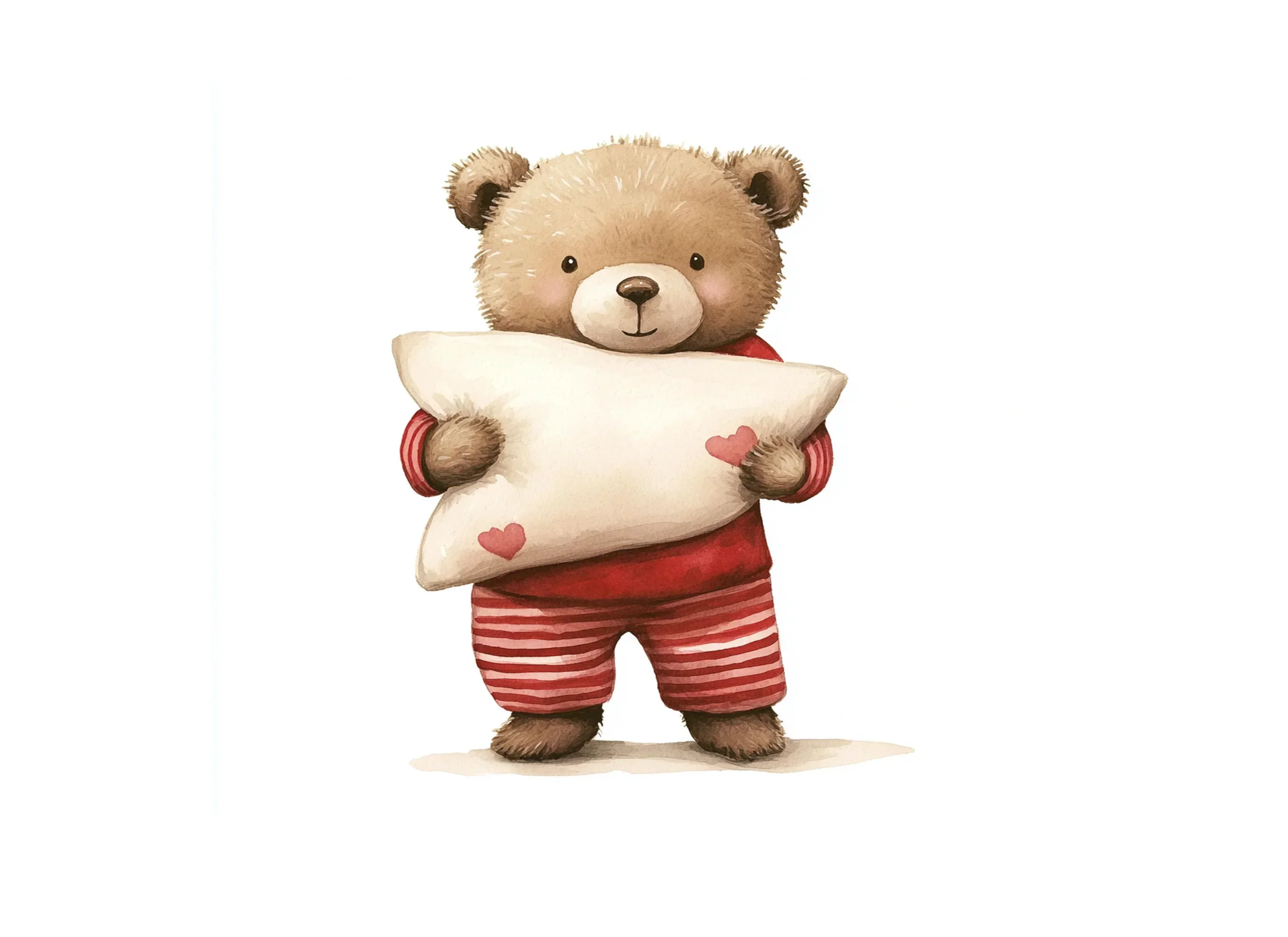 Pajama Teddy Bears with Pillows Clipart Bundle - Image 2