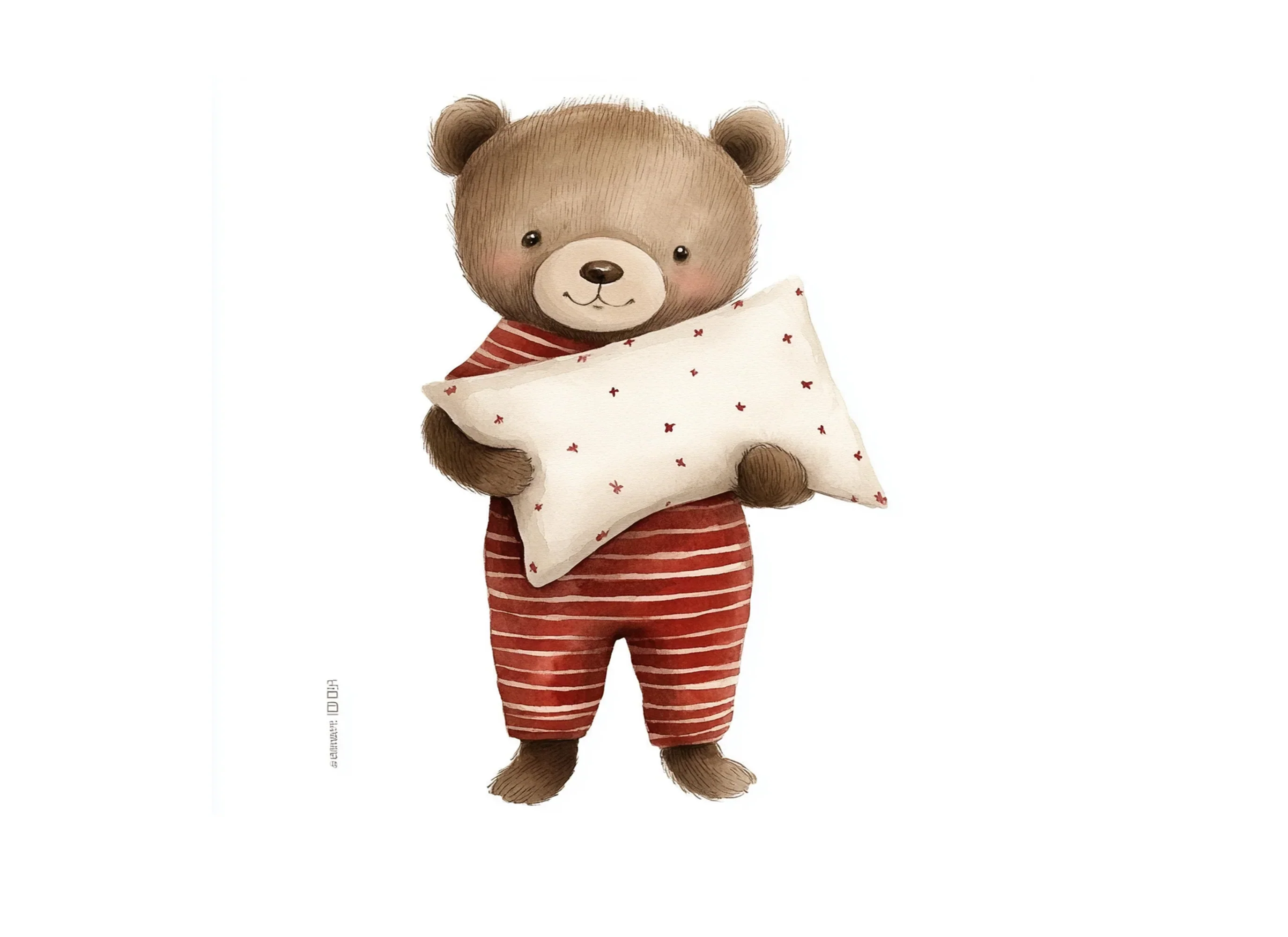 Pajama Teddy Bears with Pillows Clipart Bundle - Image 3