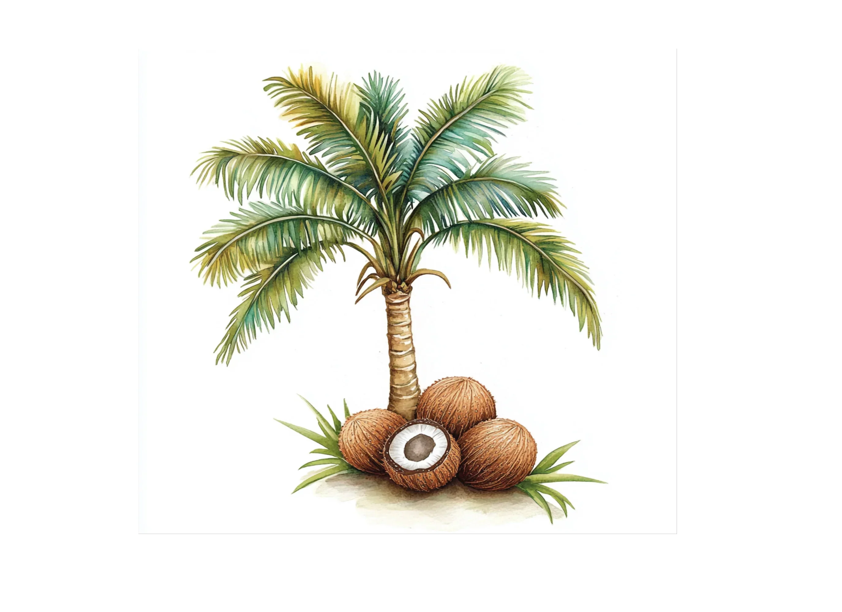 Palm Trees with Coconuts Clipart Bundle - Image 2