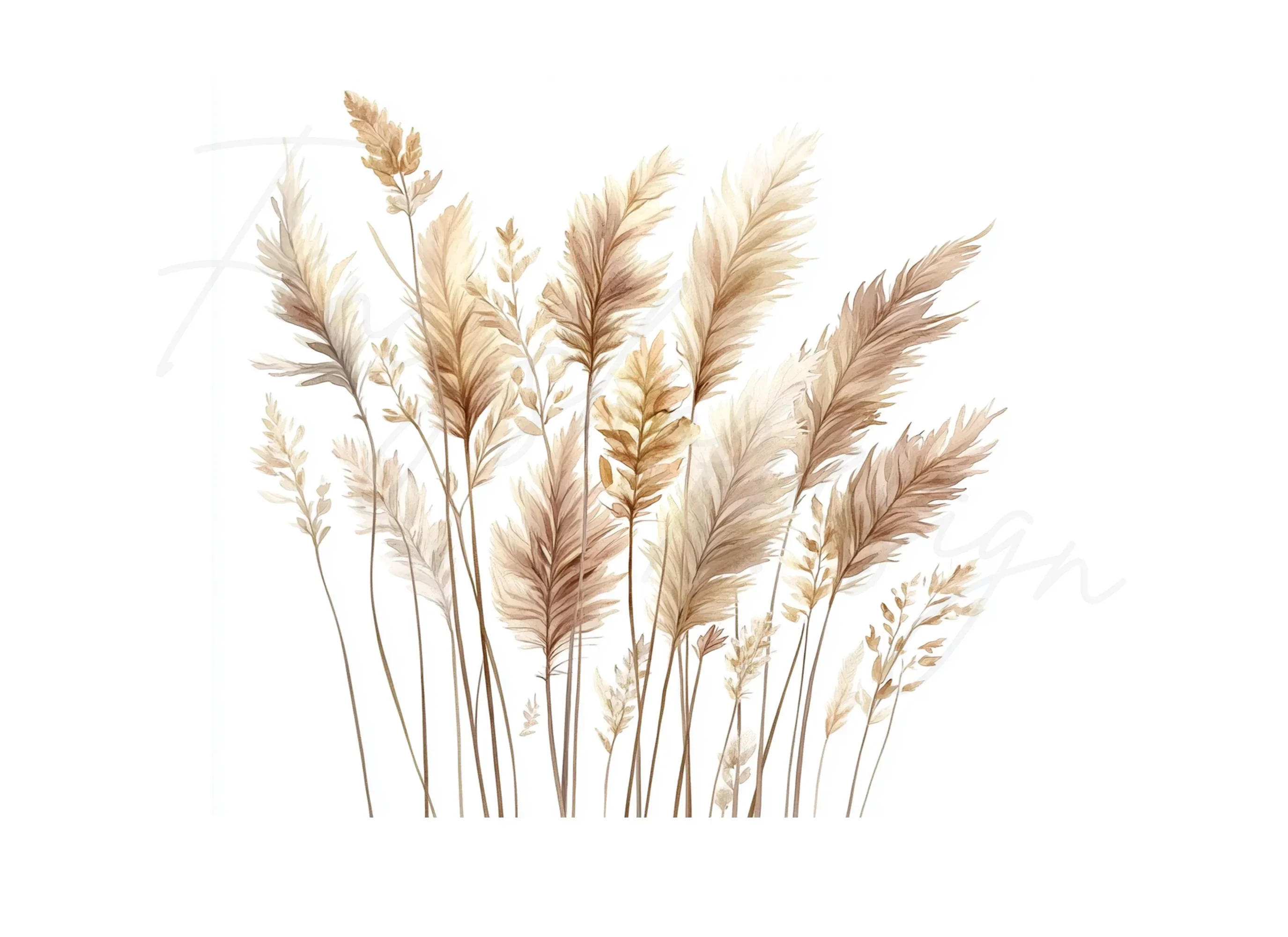 Pampas Grass Clipart Bundle - Image 3