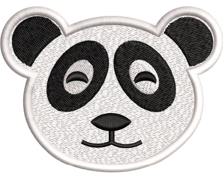 Panda Face Embroidery Design
