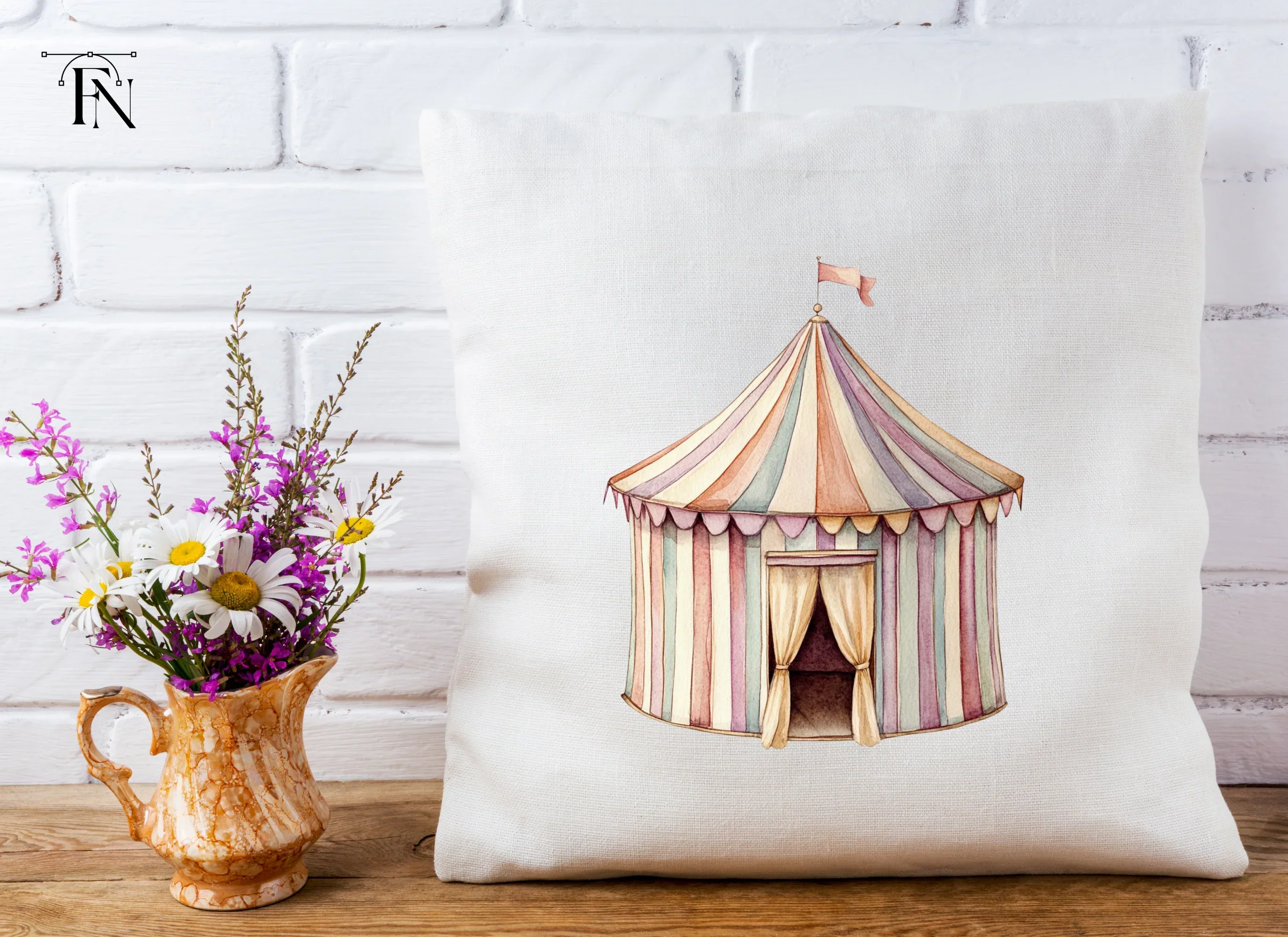 Pastel Circus Tent Clipart Bundle - Image 5