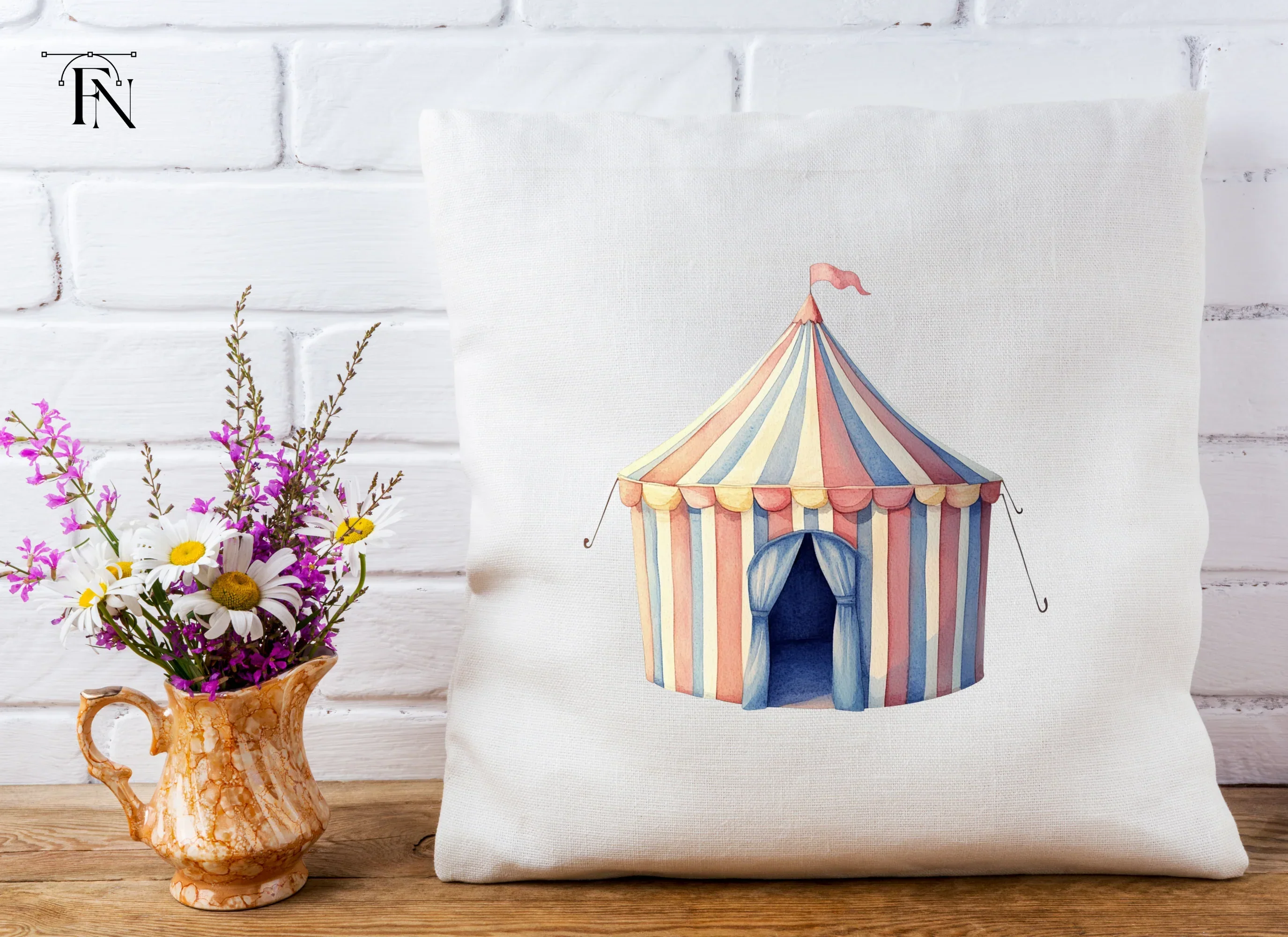 Pastel Circus Tent Clipart Bundle - Image 4